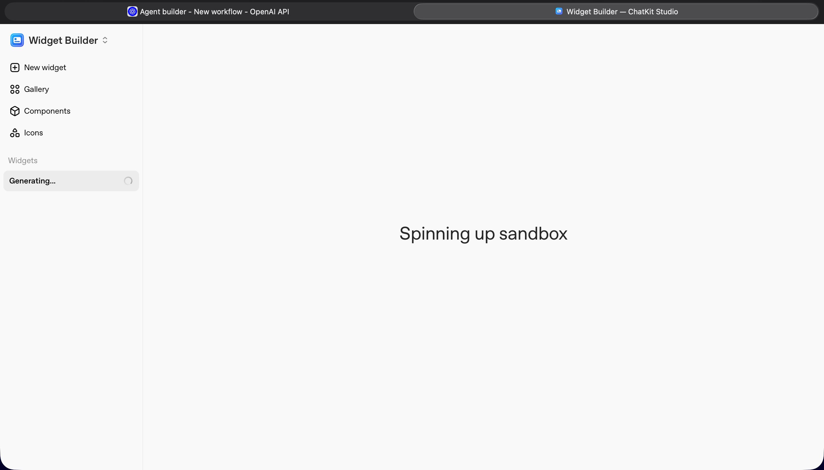 loading (OpenAI Agent Builder)