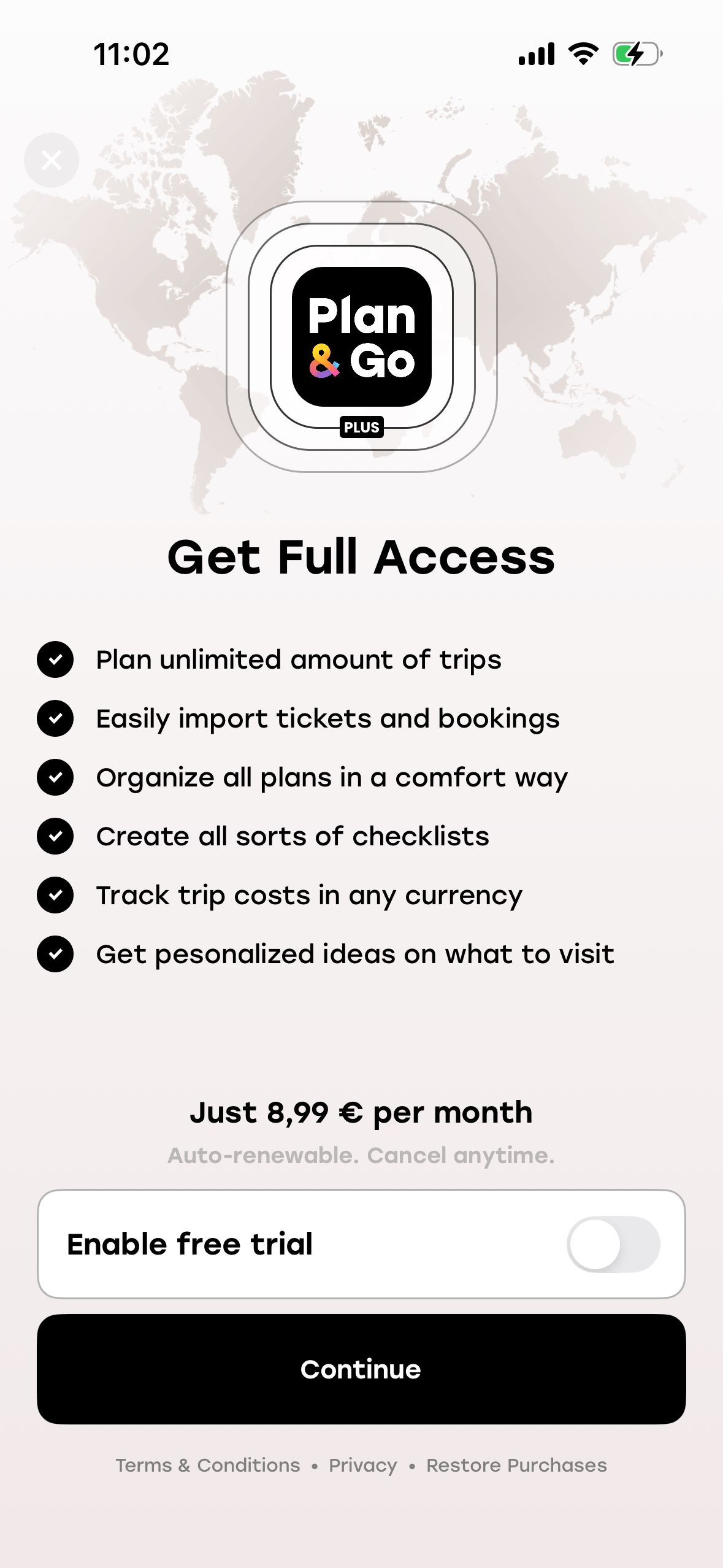 Subscription (Plan & Go)