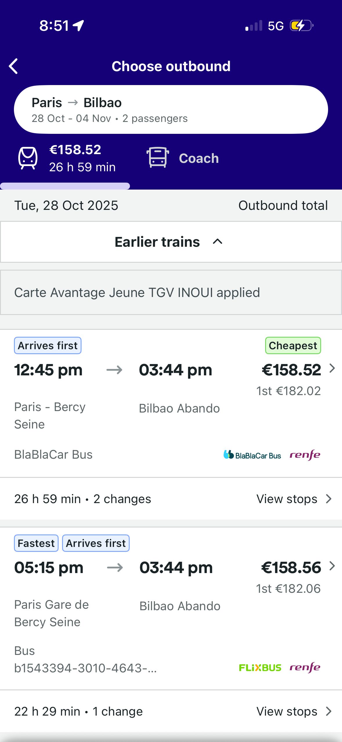 Travel Booking (Trainline)