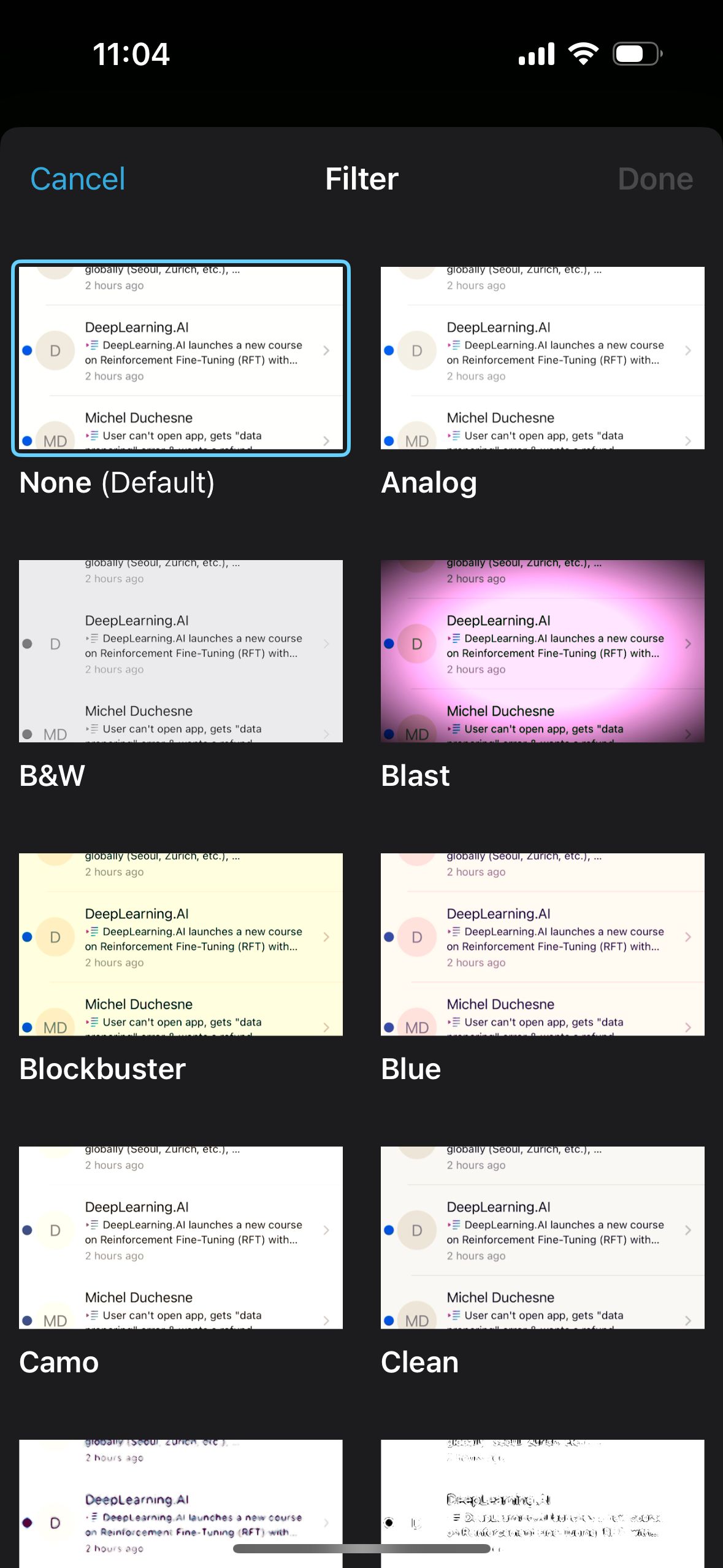 filter (iMovie)