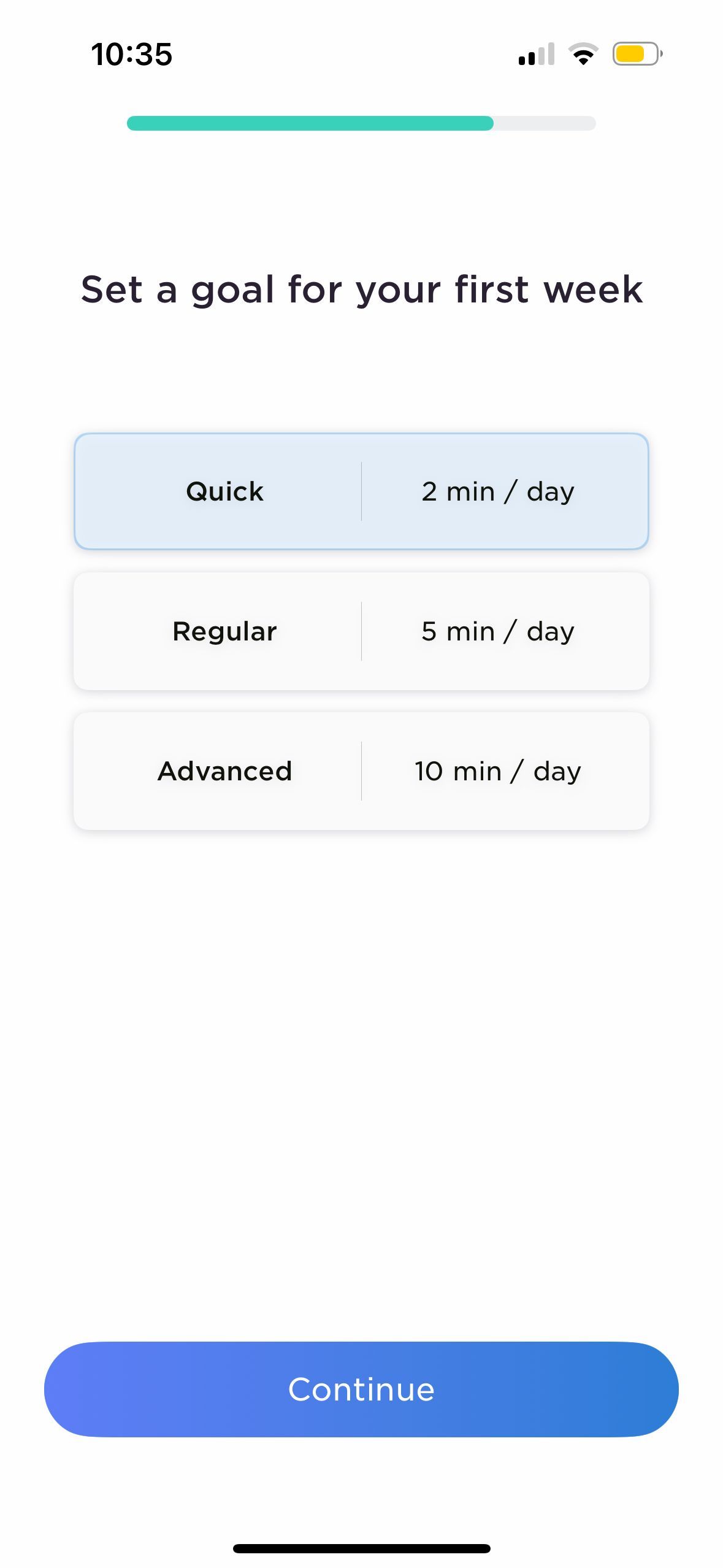 settings (Goal Setter)