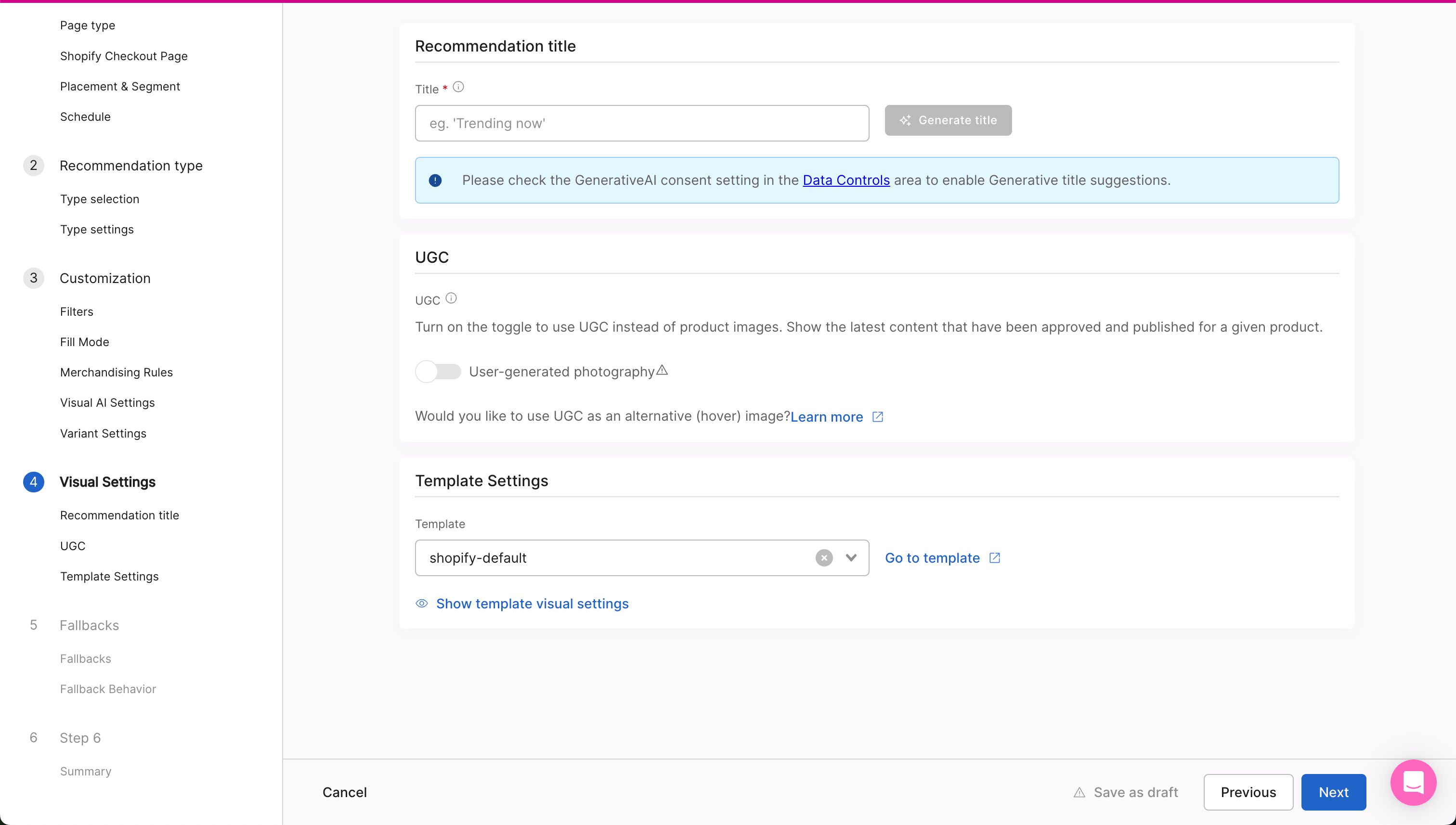 Settings / Configuration (Nosto)