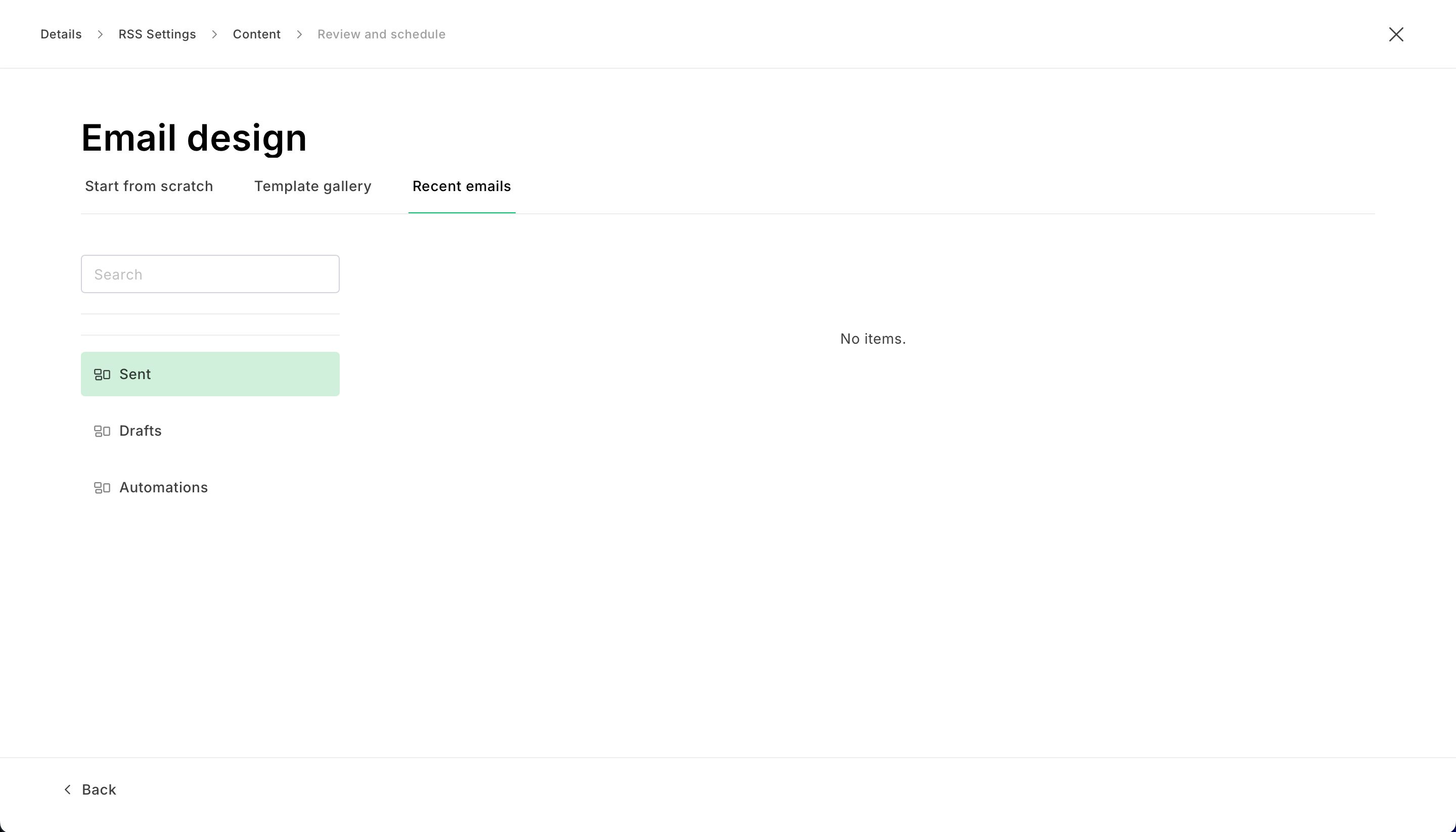 Email Design Interface (MailerLite)