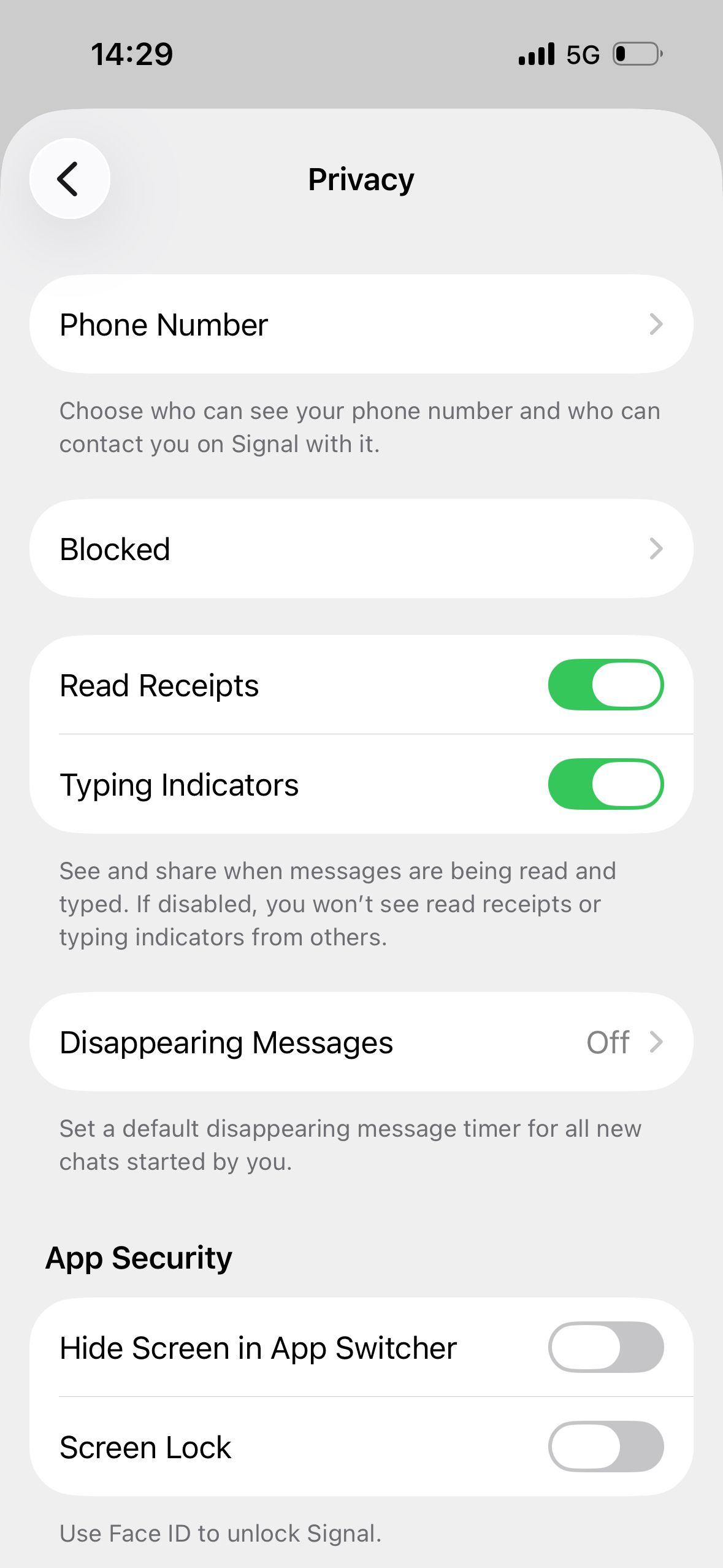 settings (Signal)