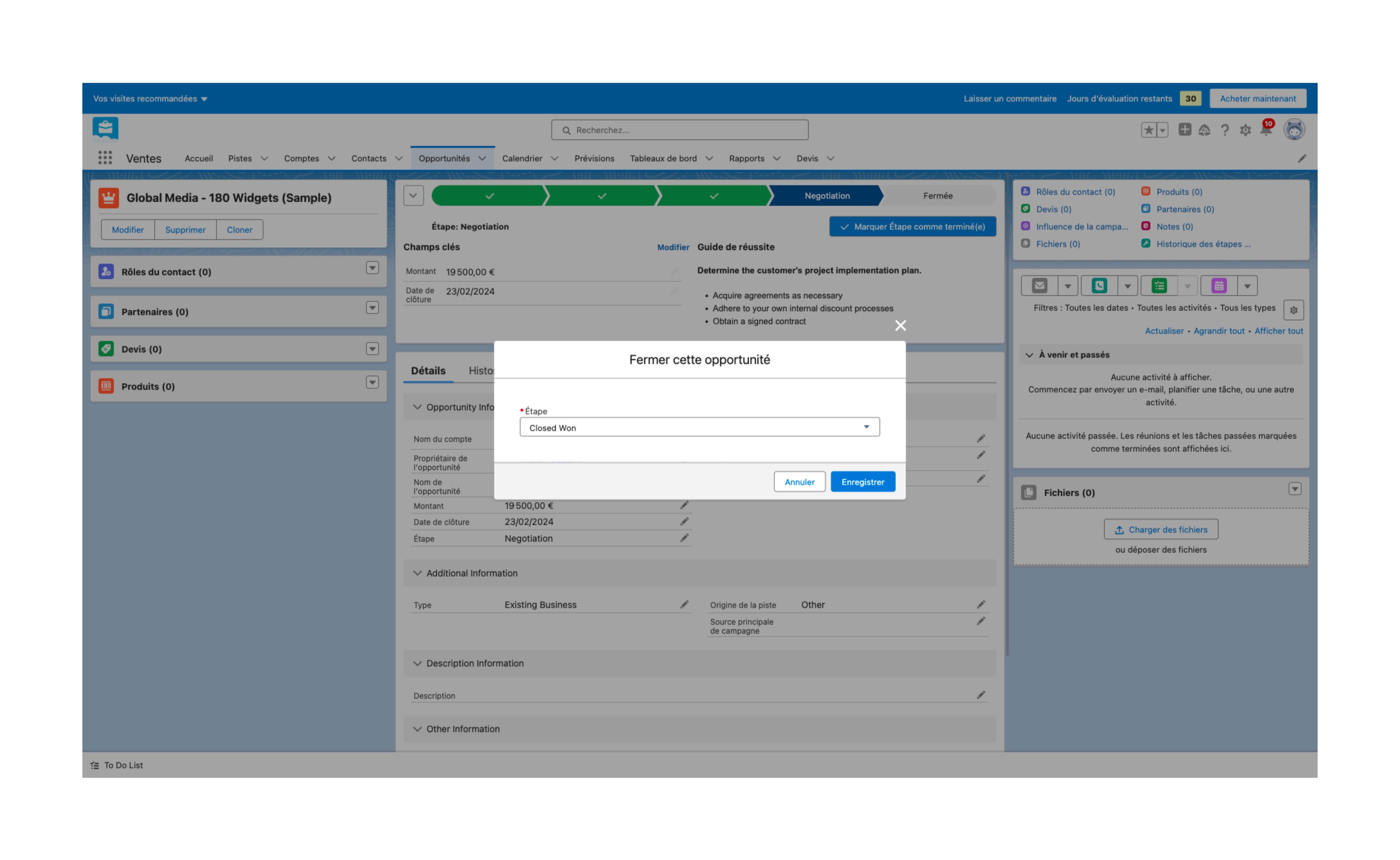 dialog (Sales Management Tool)