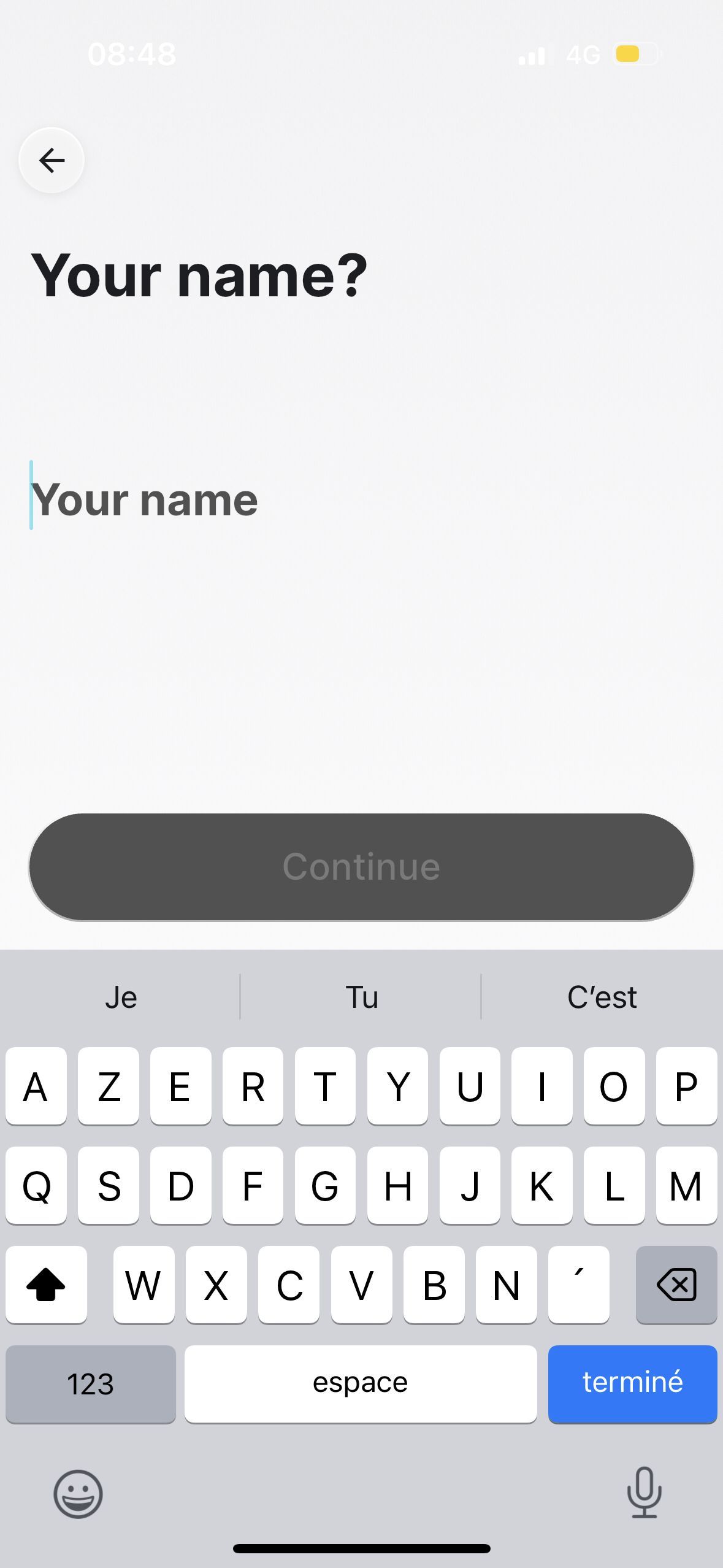 dialog (Name Input)