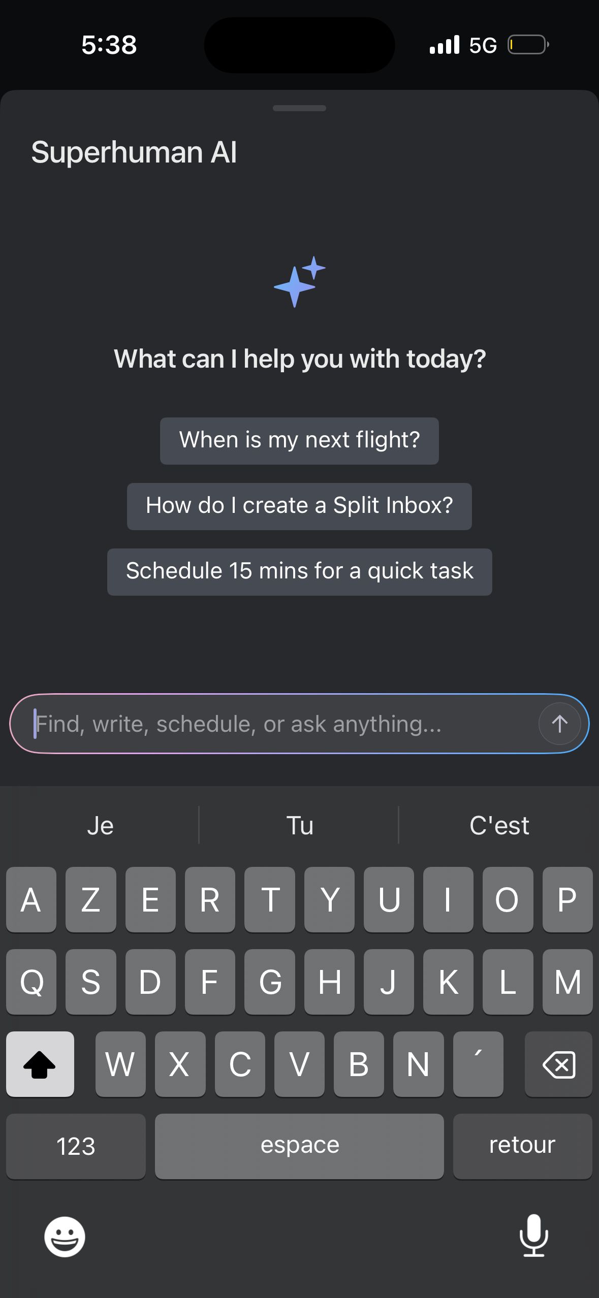 AI Chat Interface (Superhuman)