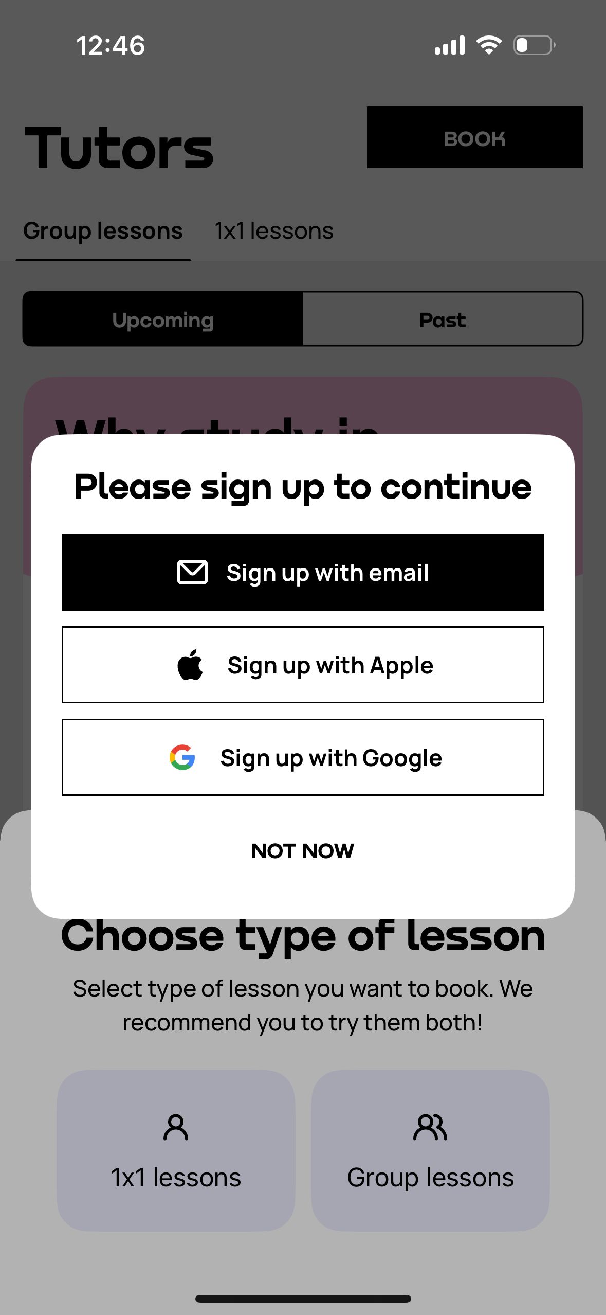 Sign-up/Login