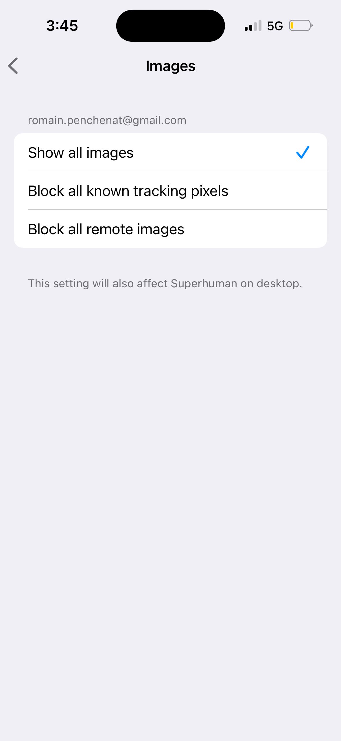 Settings (Superhuman)