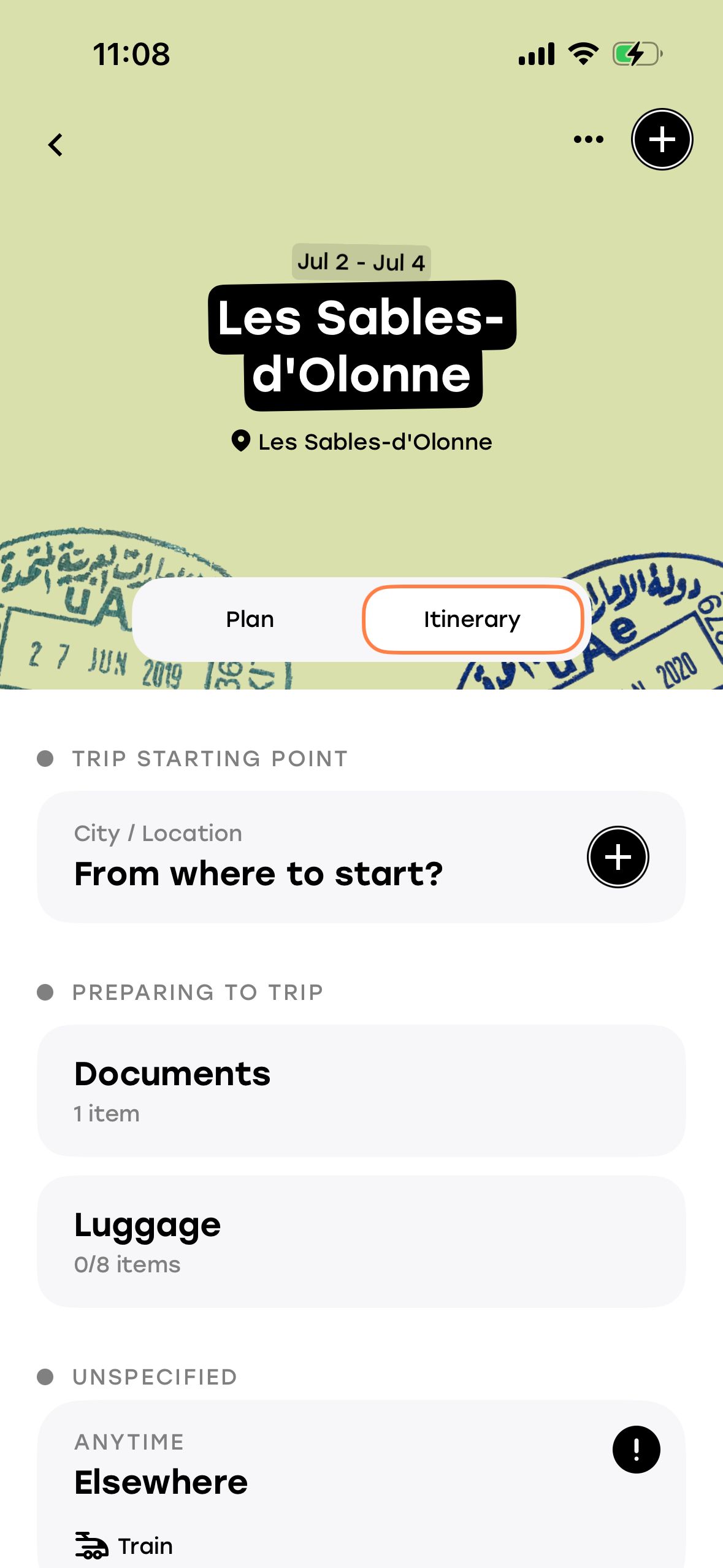 Itinerary (Plan & Go)