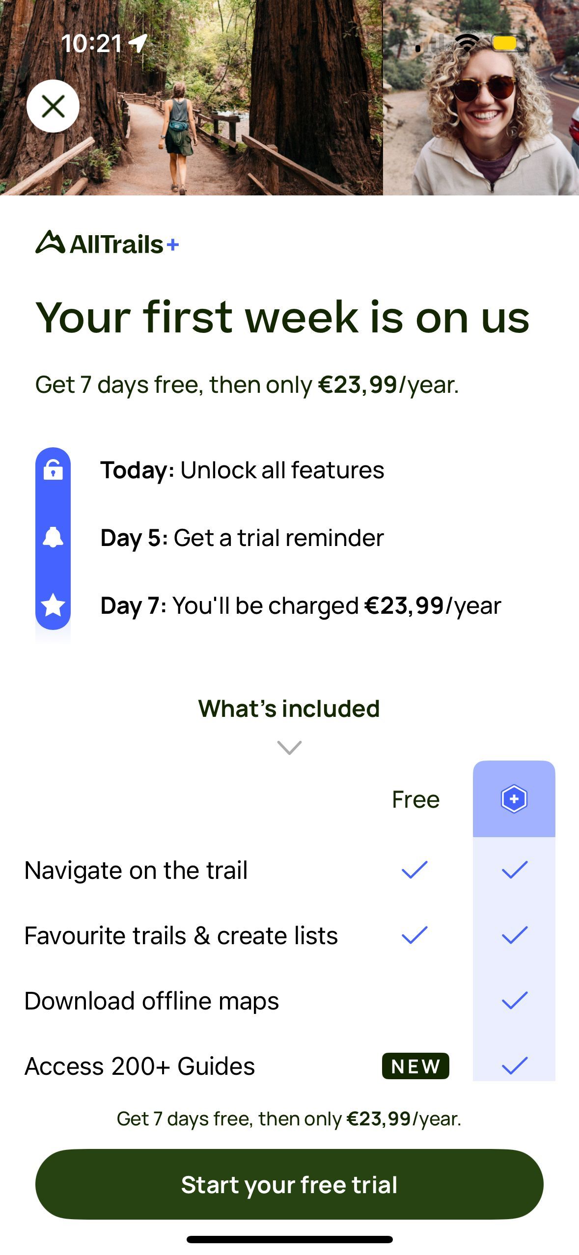 paywall (AllTrails+)