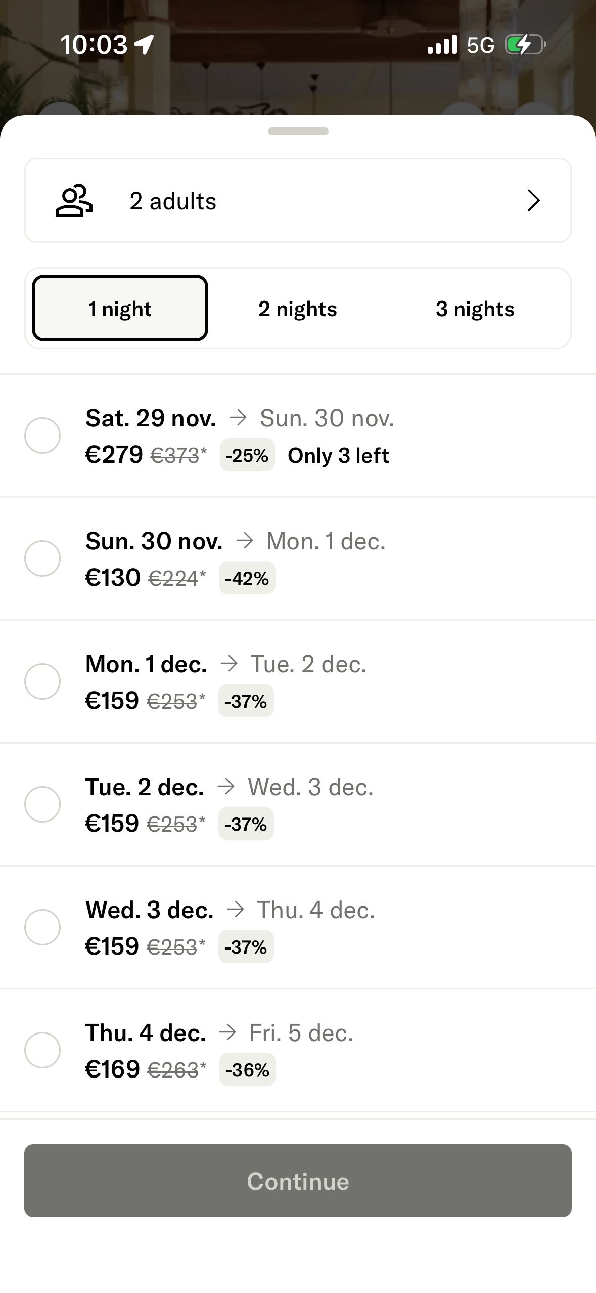 Booking (Staycation)