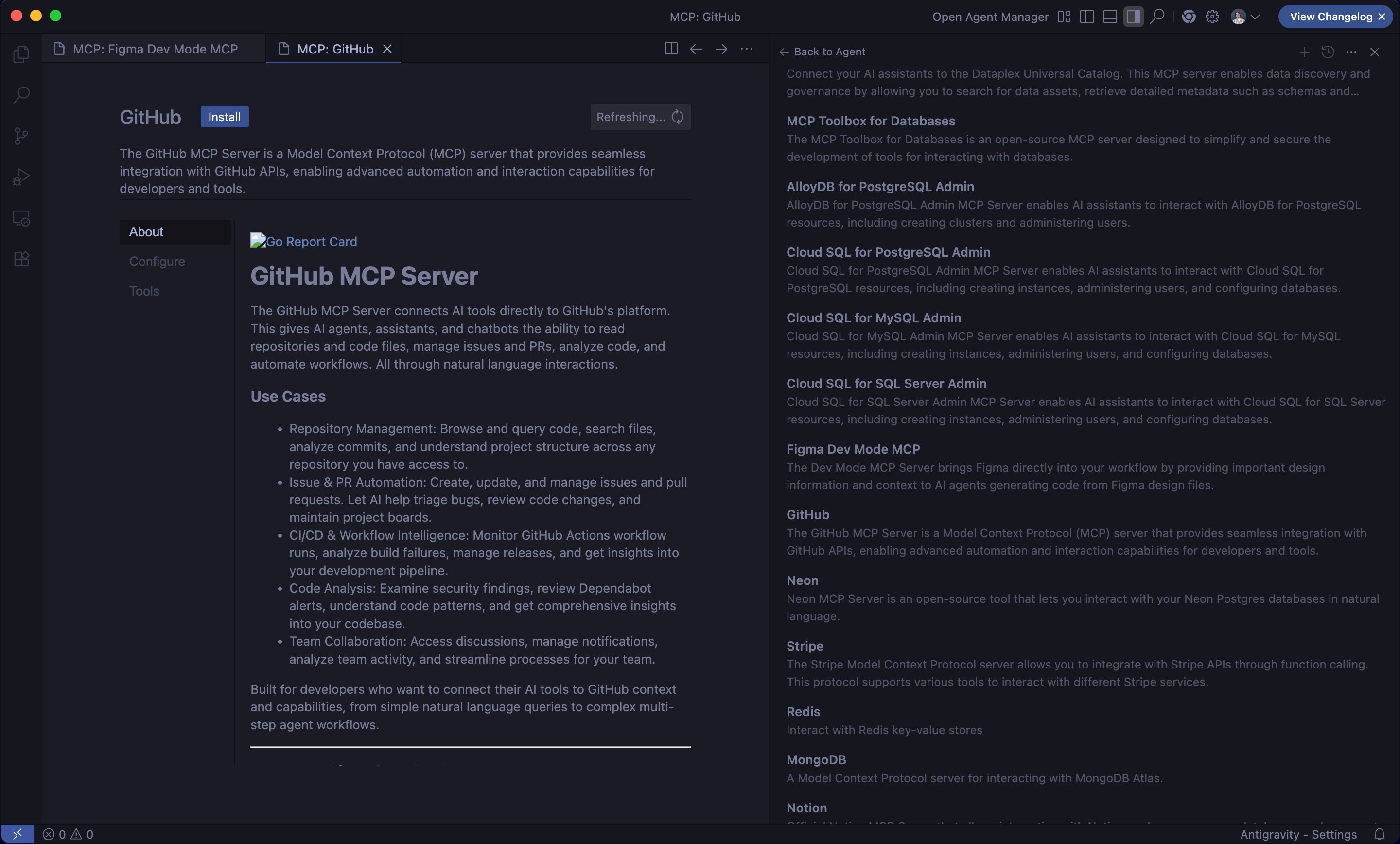 Settings / Configuration (Antigravity)