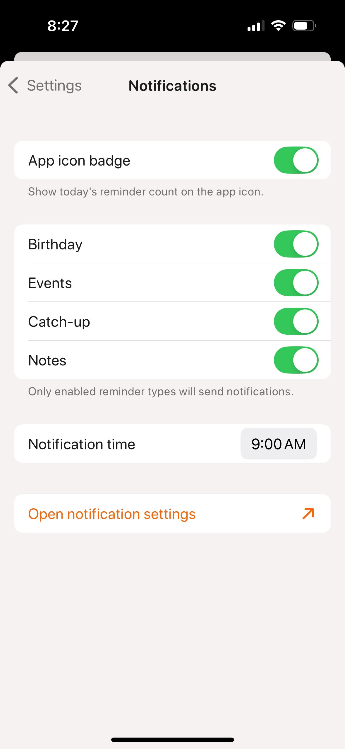 Settings (Friendzone)