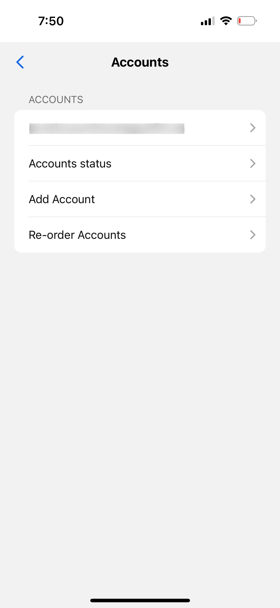settings (BlueMail)