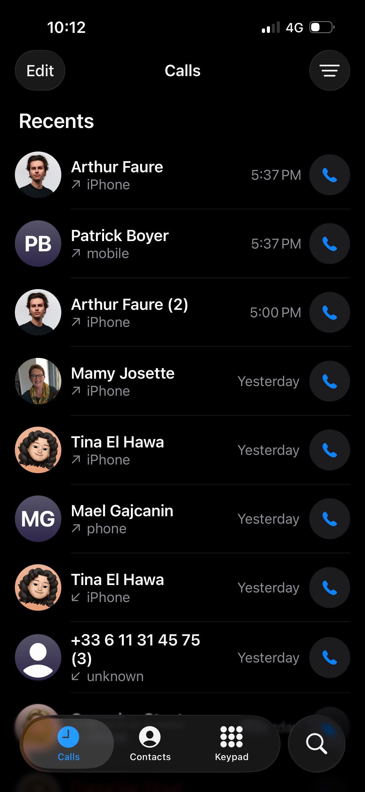 Call History (Phone iOS26)