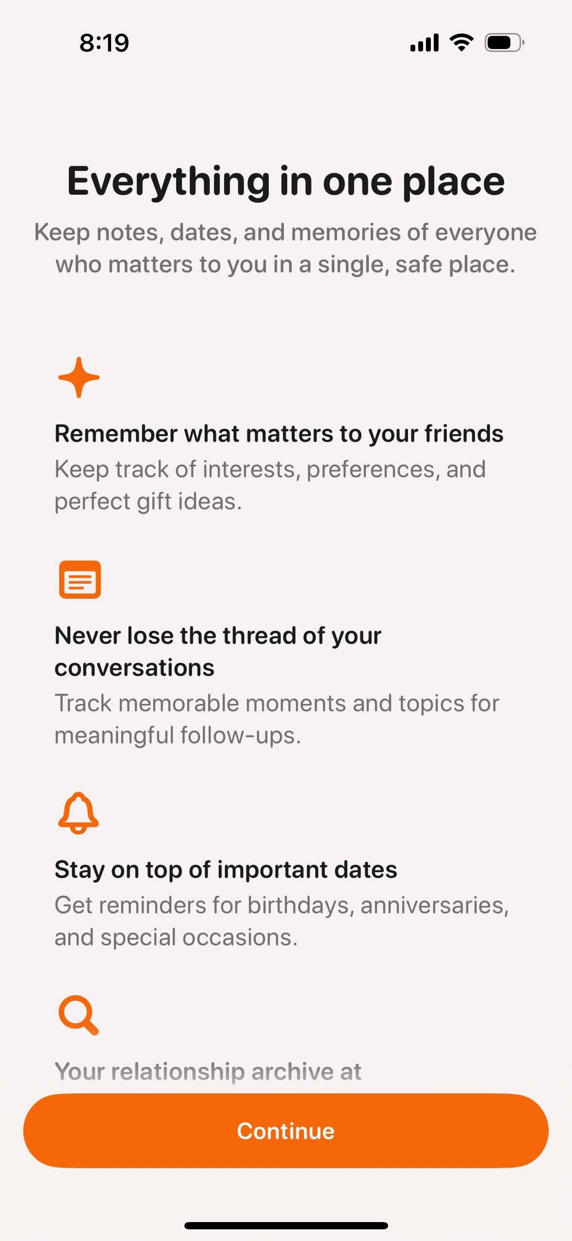 onboarding (Friendzone)
