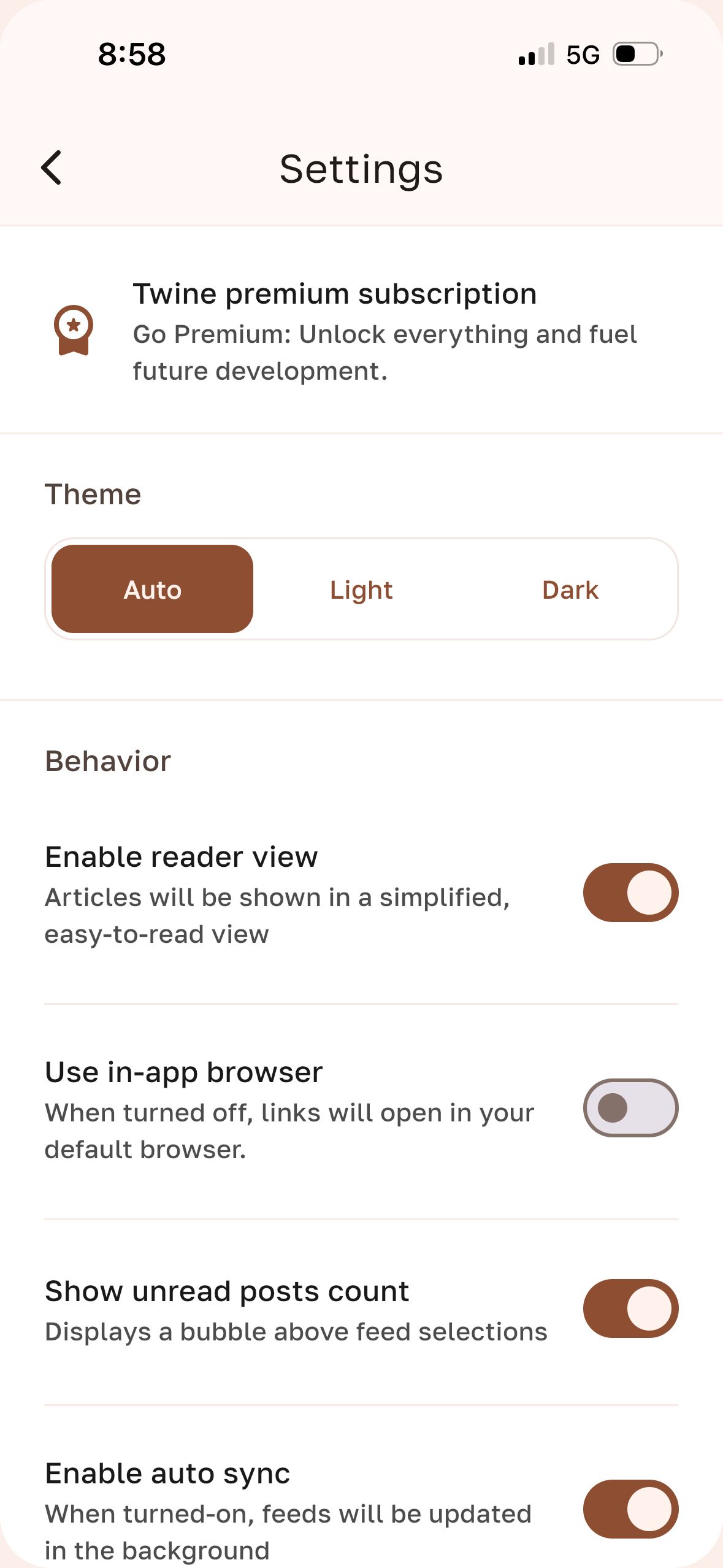 settings (Twine)