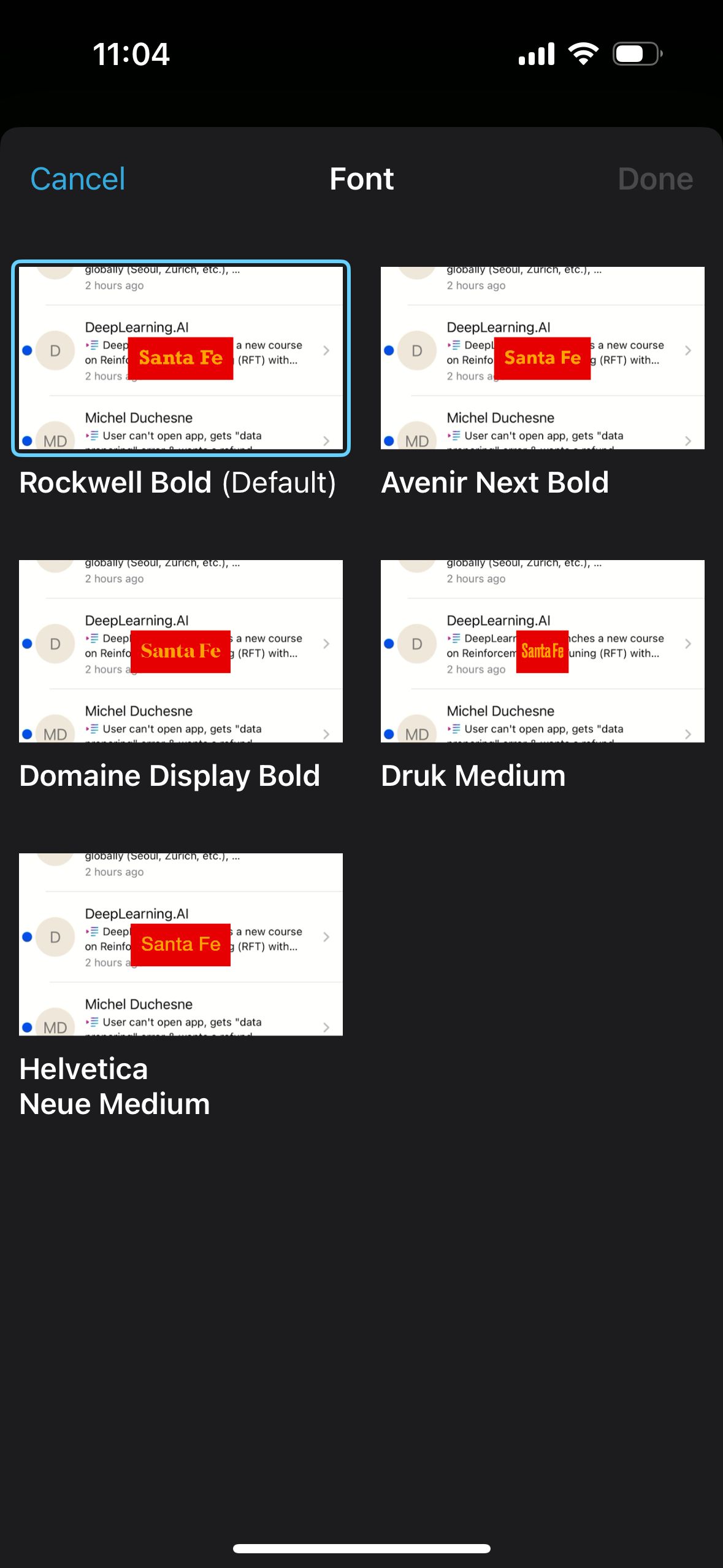 Settings / Preferences (iMovie)