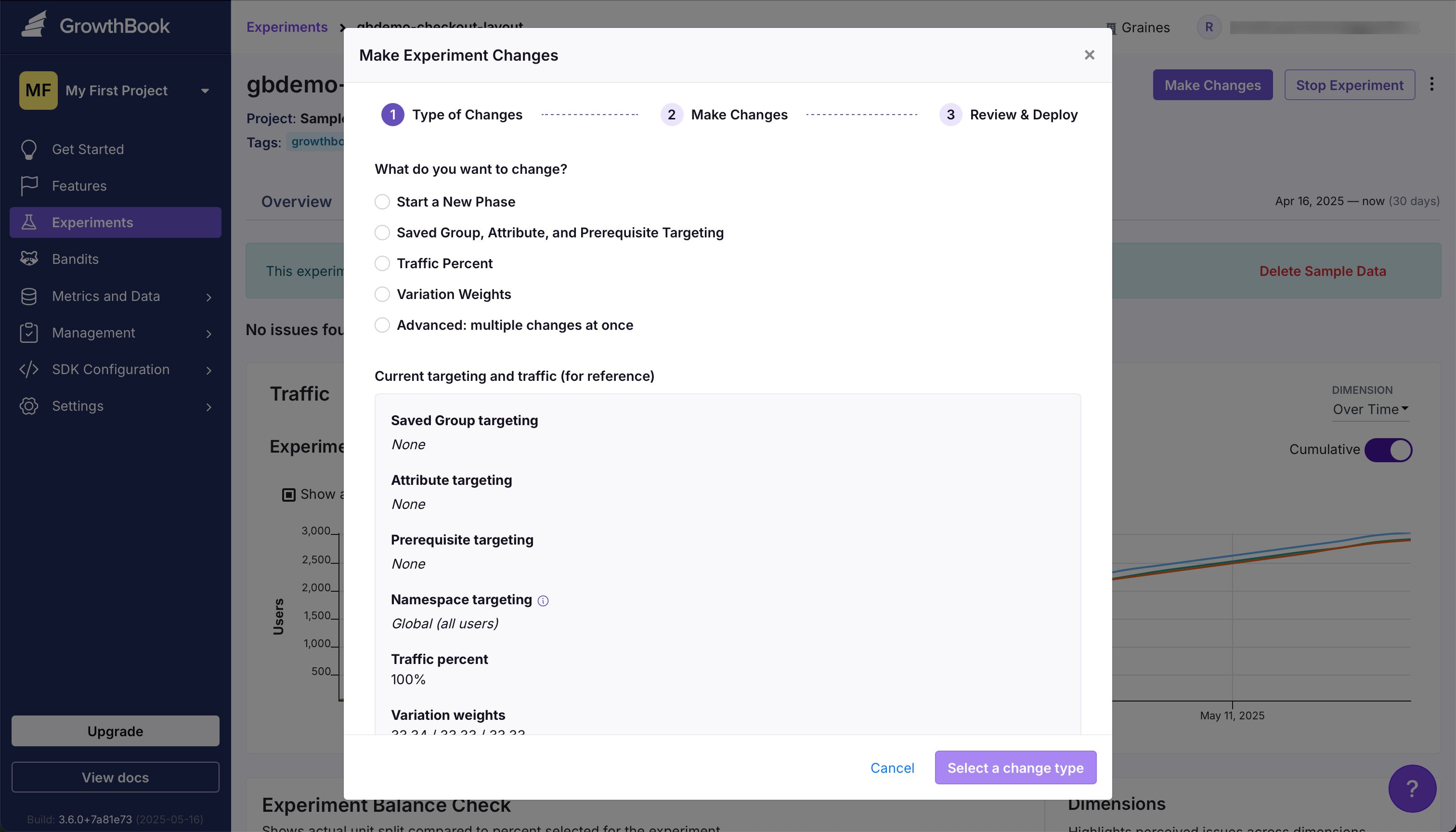 modal (Growthbook)