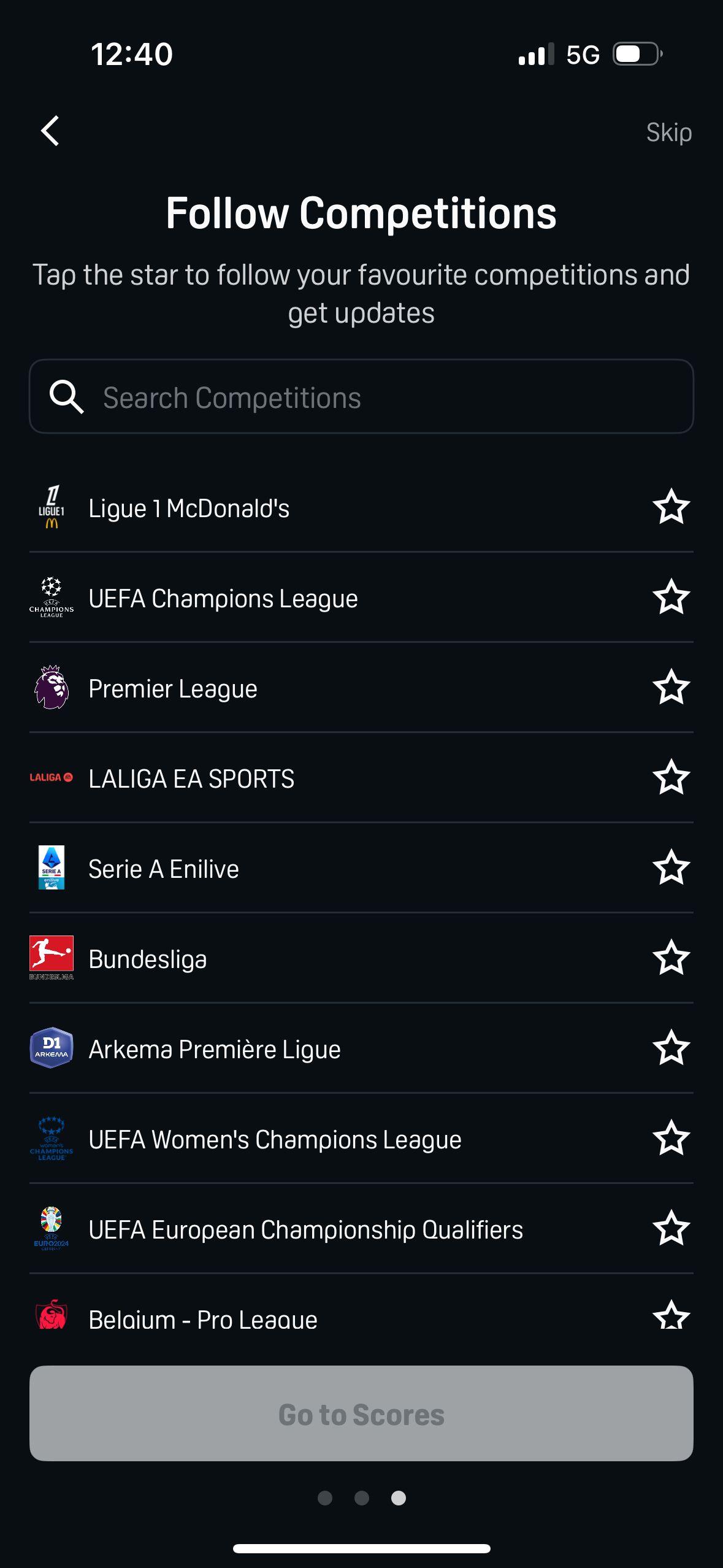 settings (Dazn)