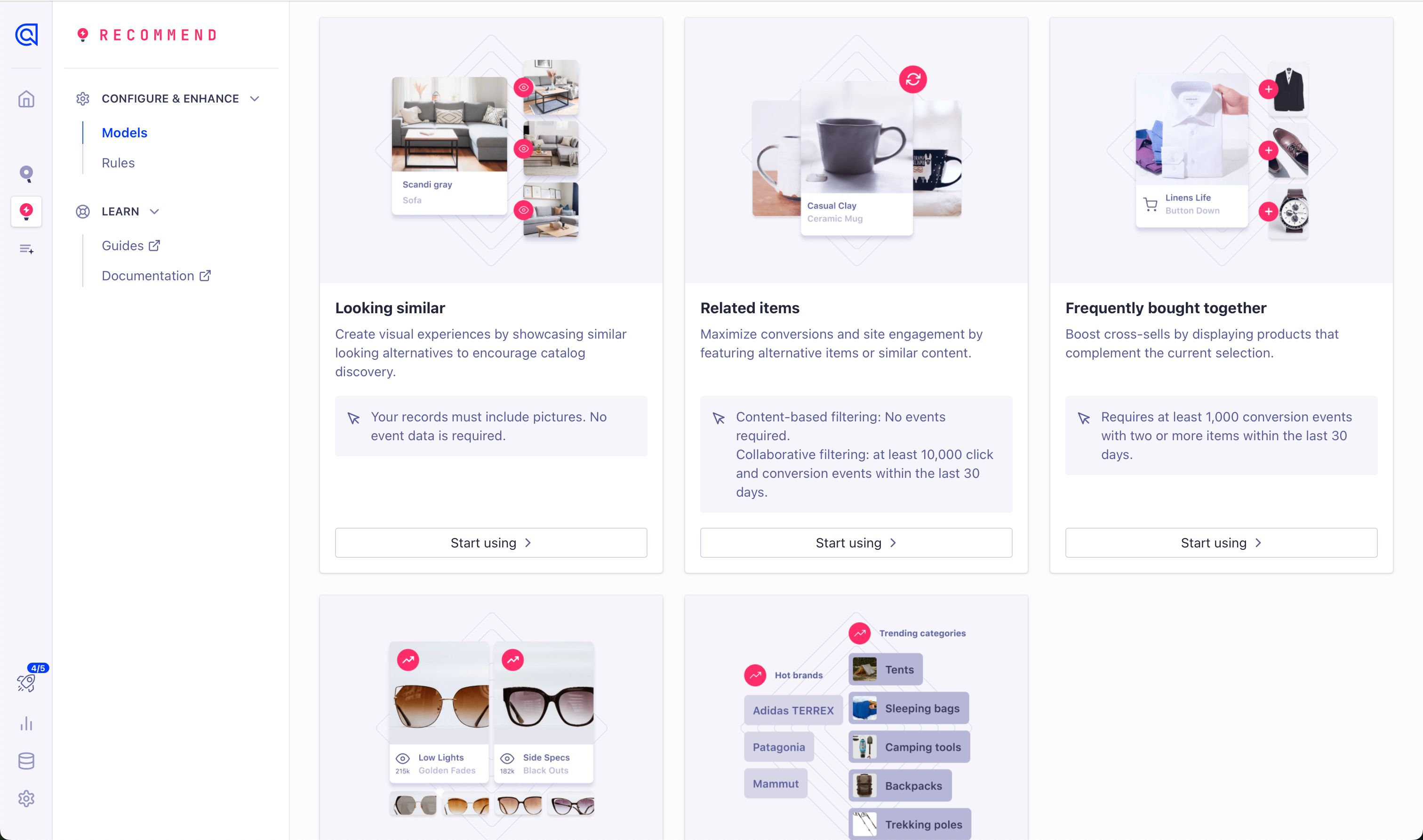 dashboard (Algolia)