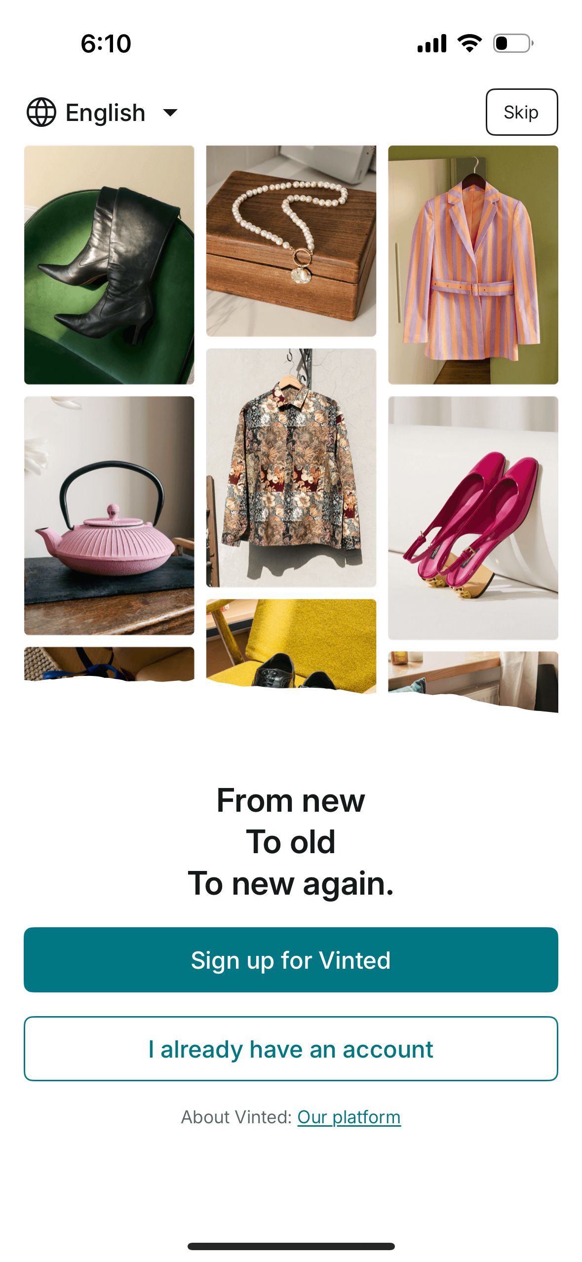 onboarding (Vinted)