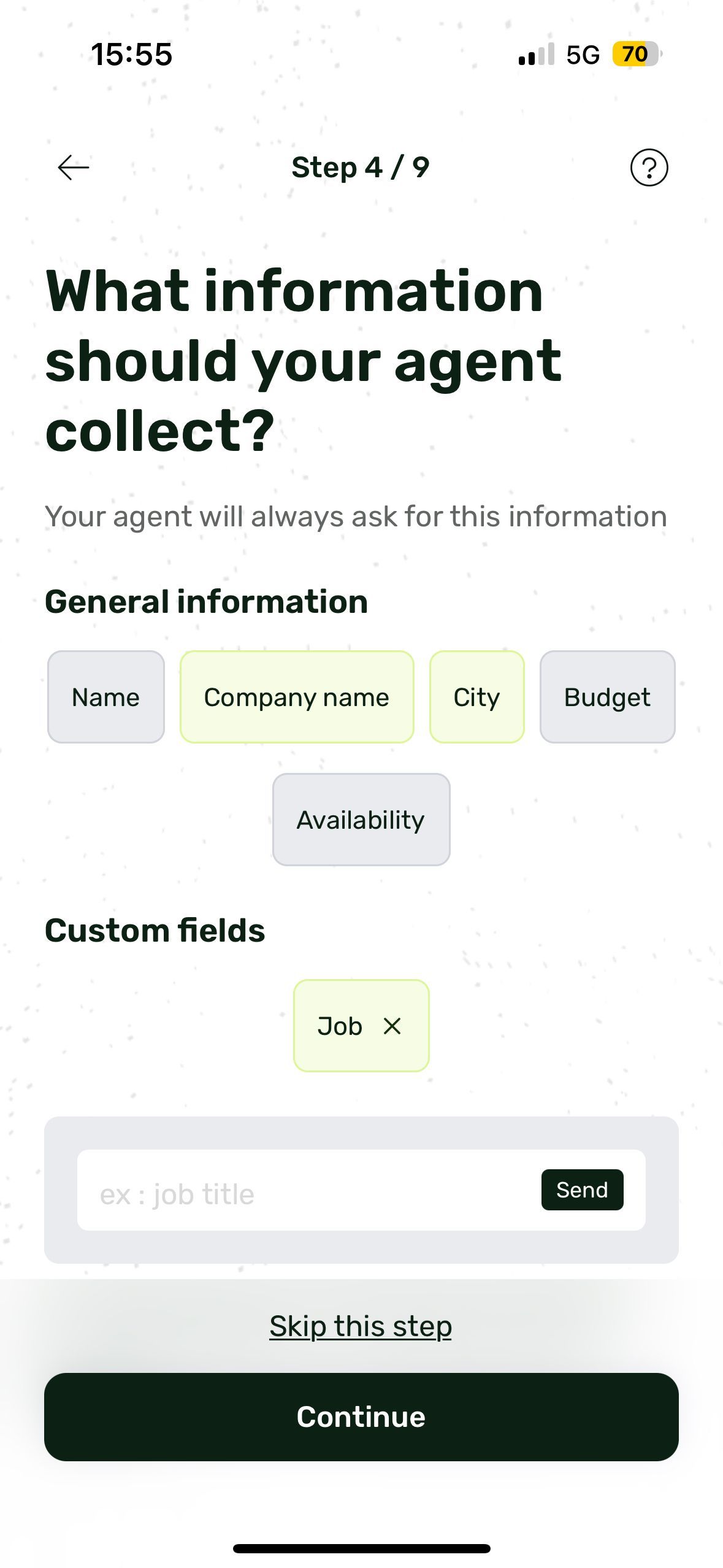 form (Agent Info Collector)