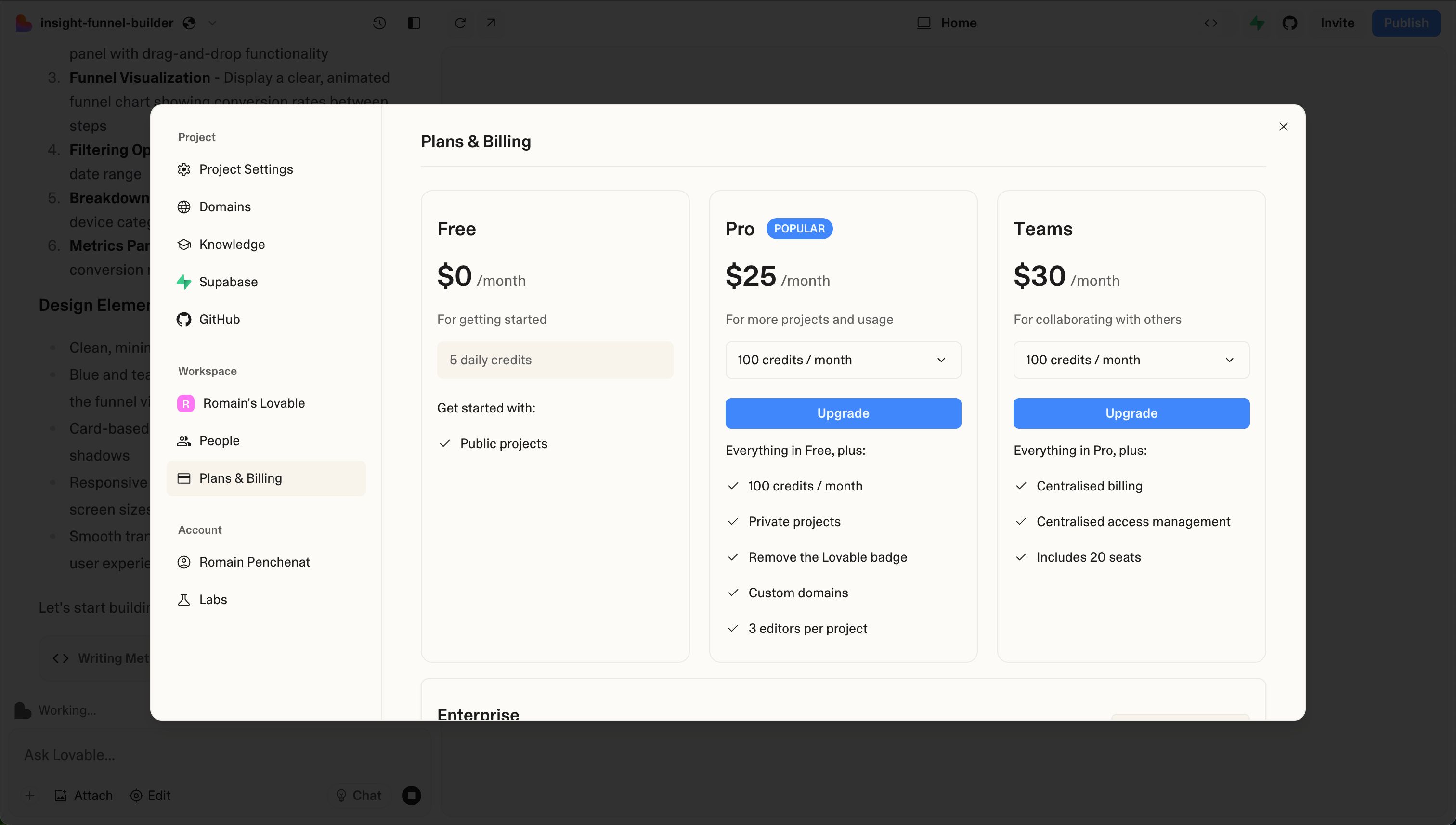 Pricing (Lovable)