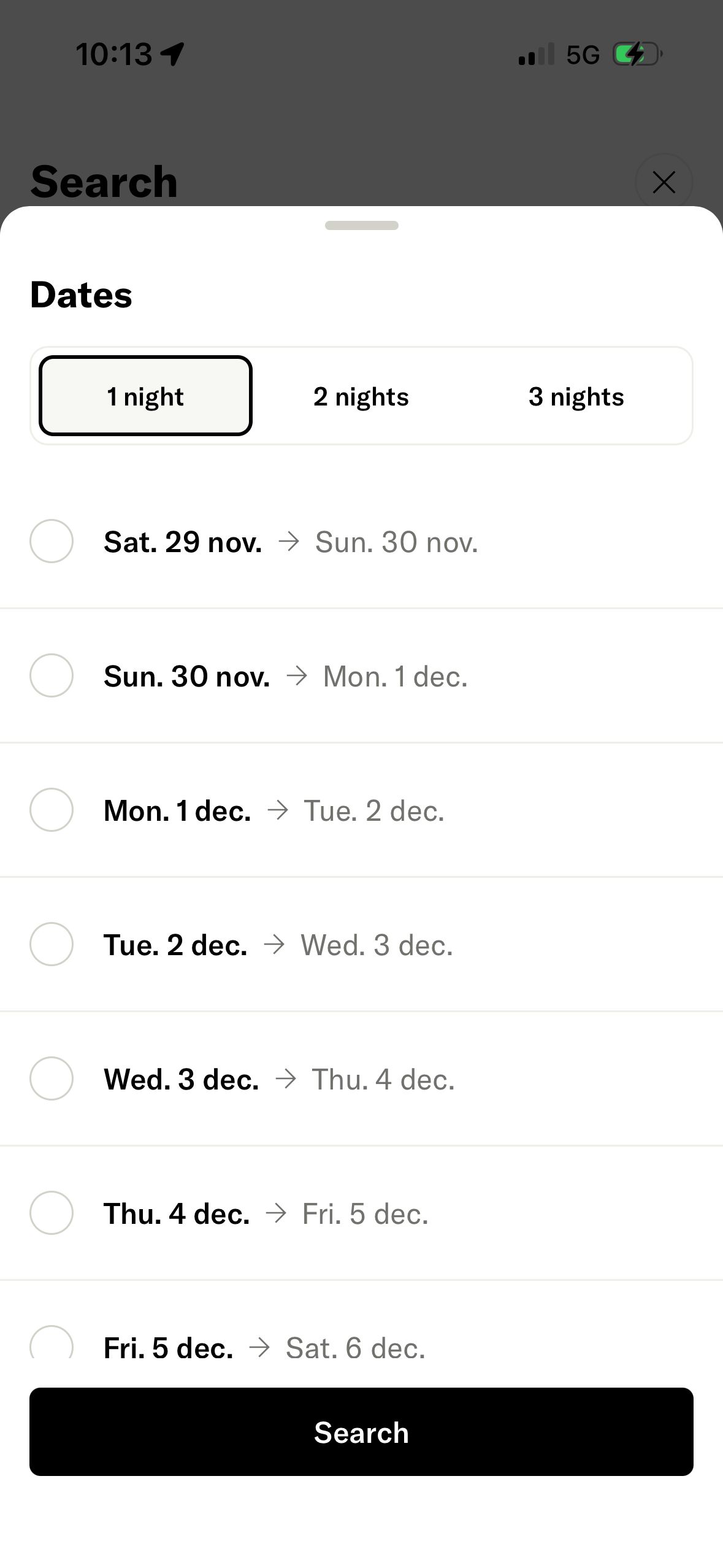 date picker (Staycation)