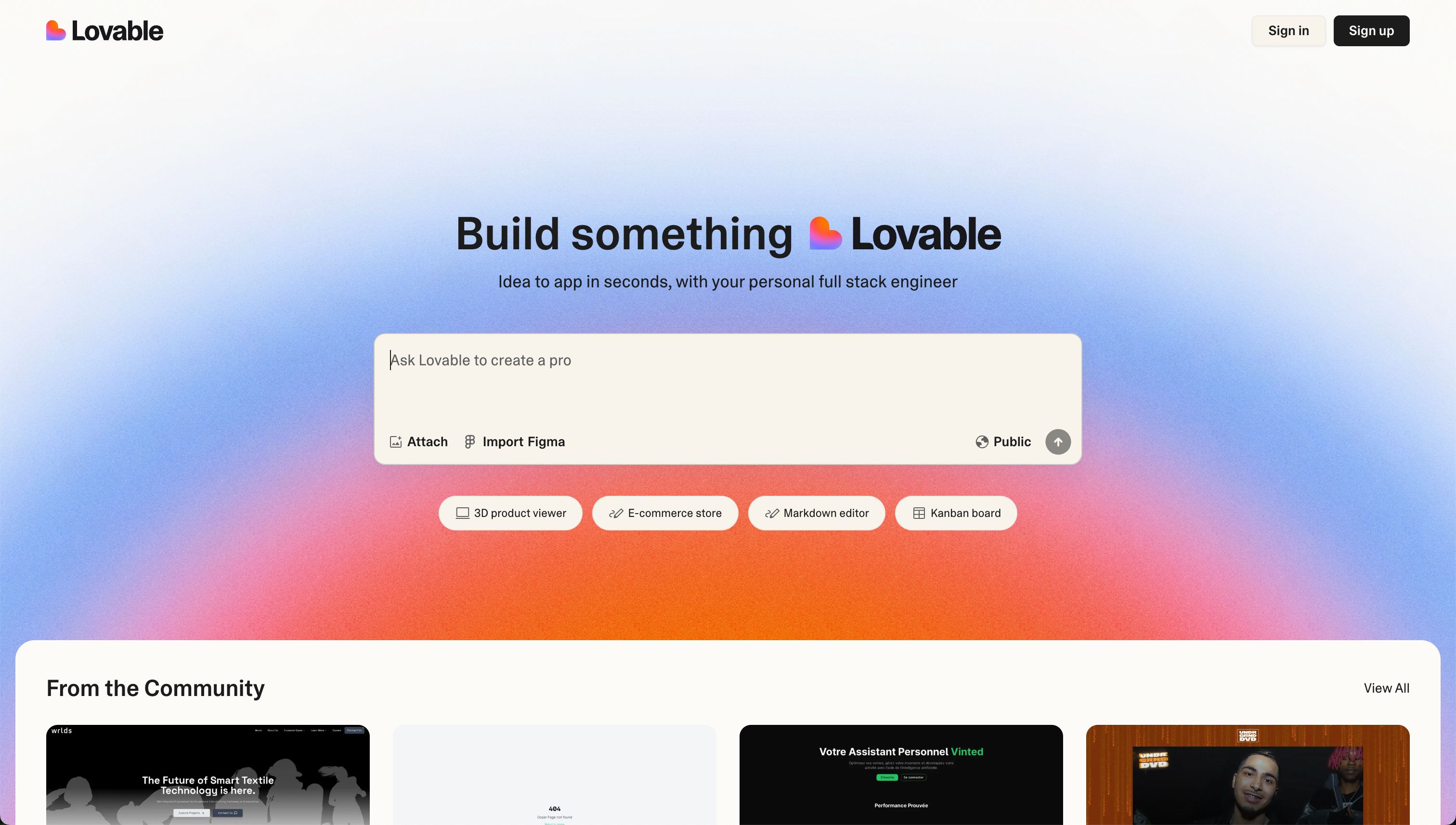 Landing Page (Lovable)