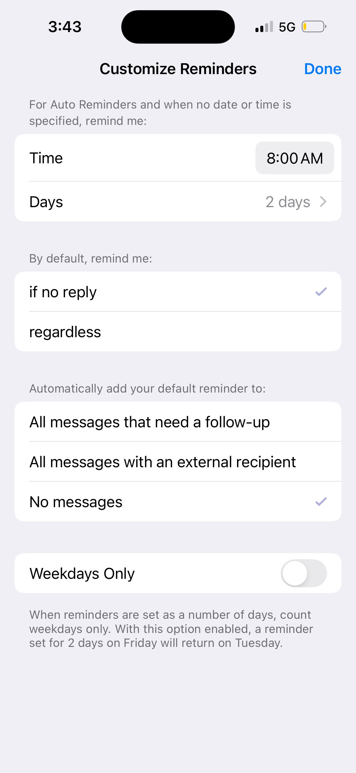 Settings Screen (Superhuman)