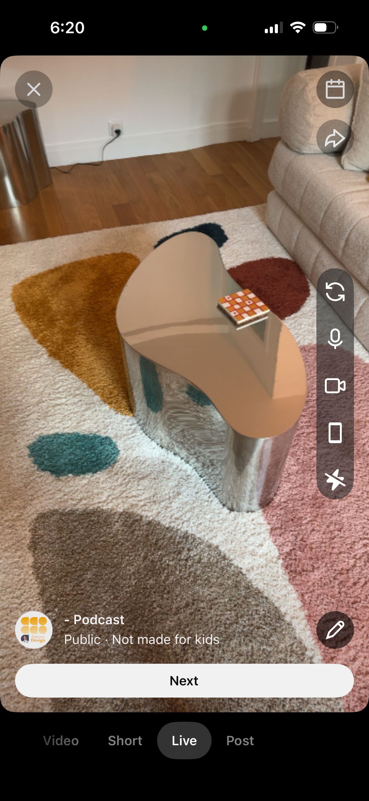 Live Stream Screen (Youtube)