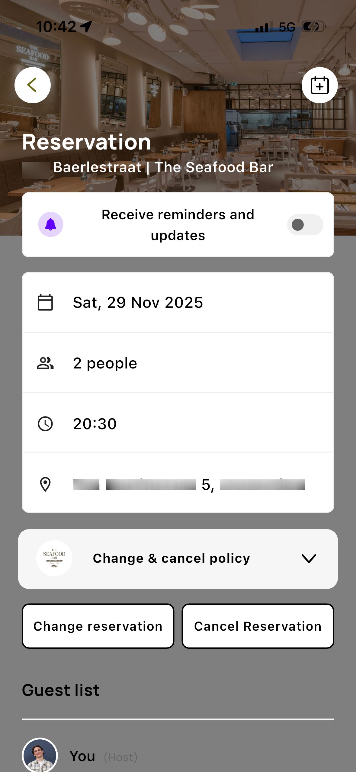 Reservation Details (Zenchef)