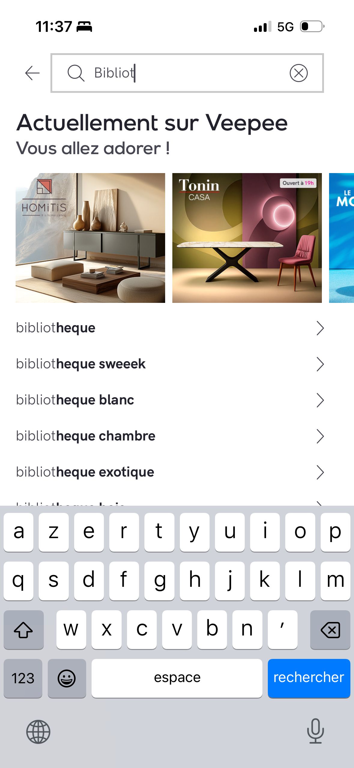 Search Screen (Veepee)