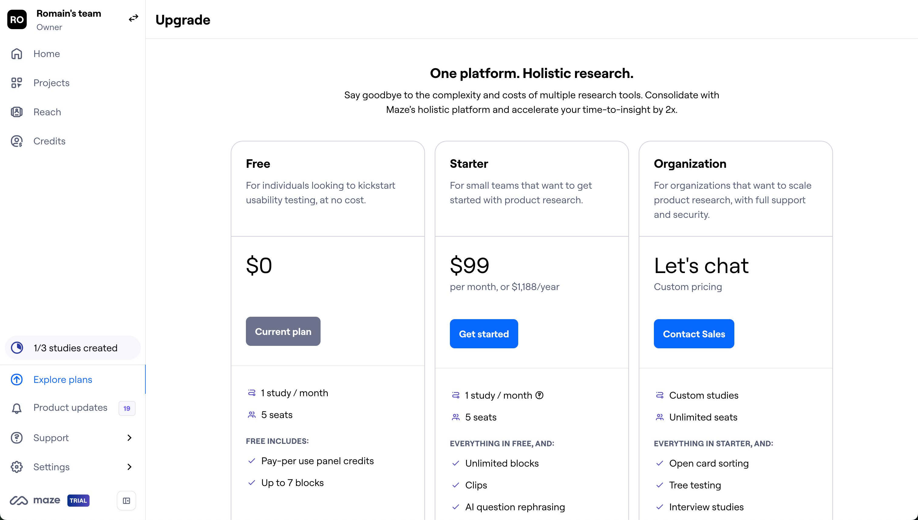 Pricing (Maze)