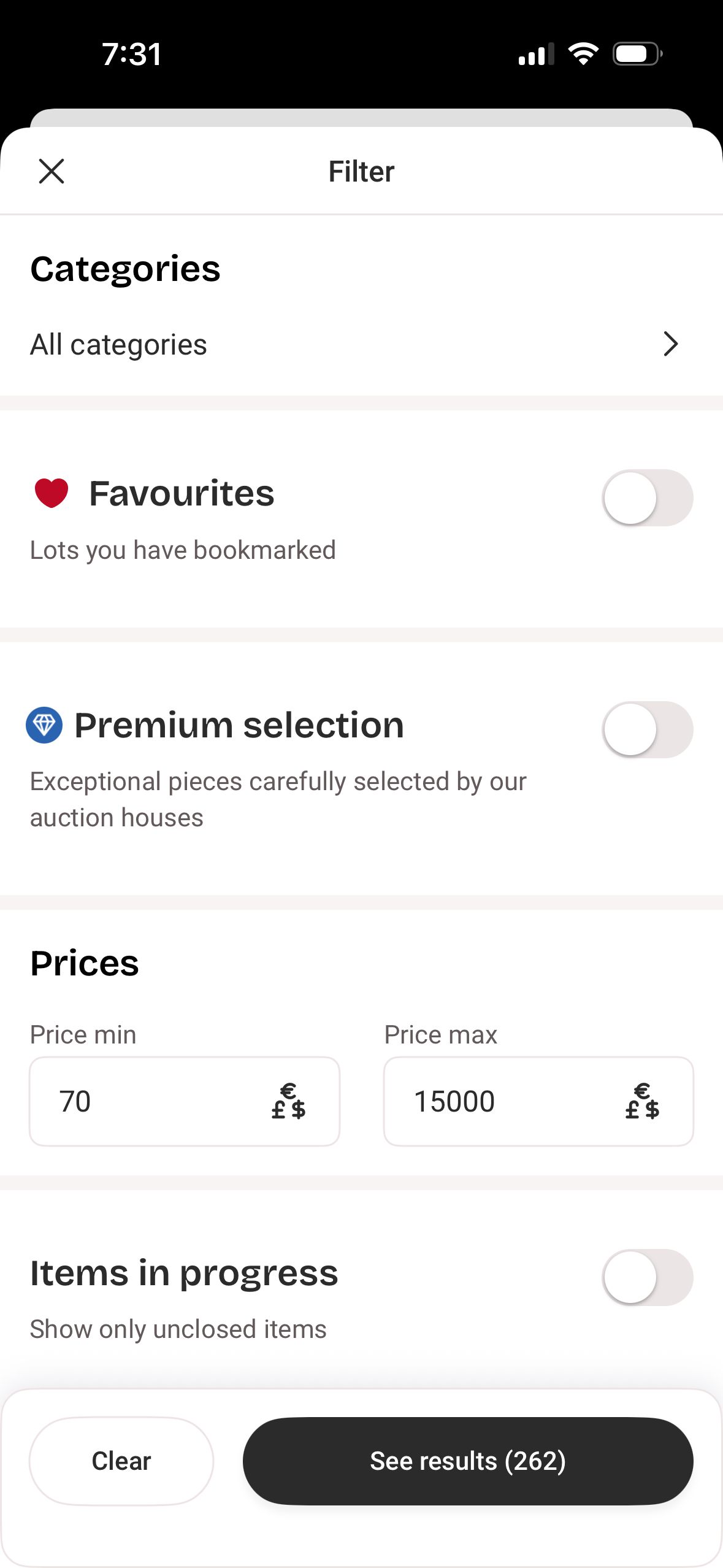 filter screen (Interencheres)
