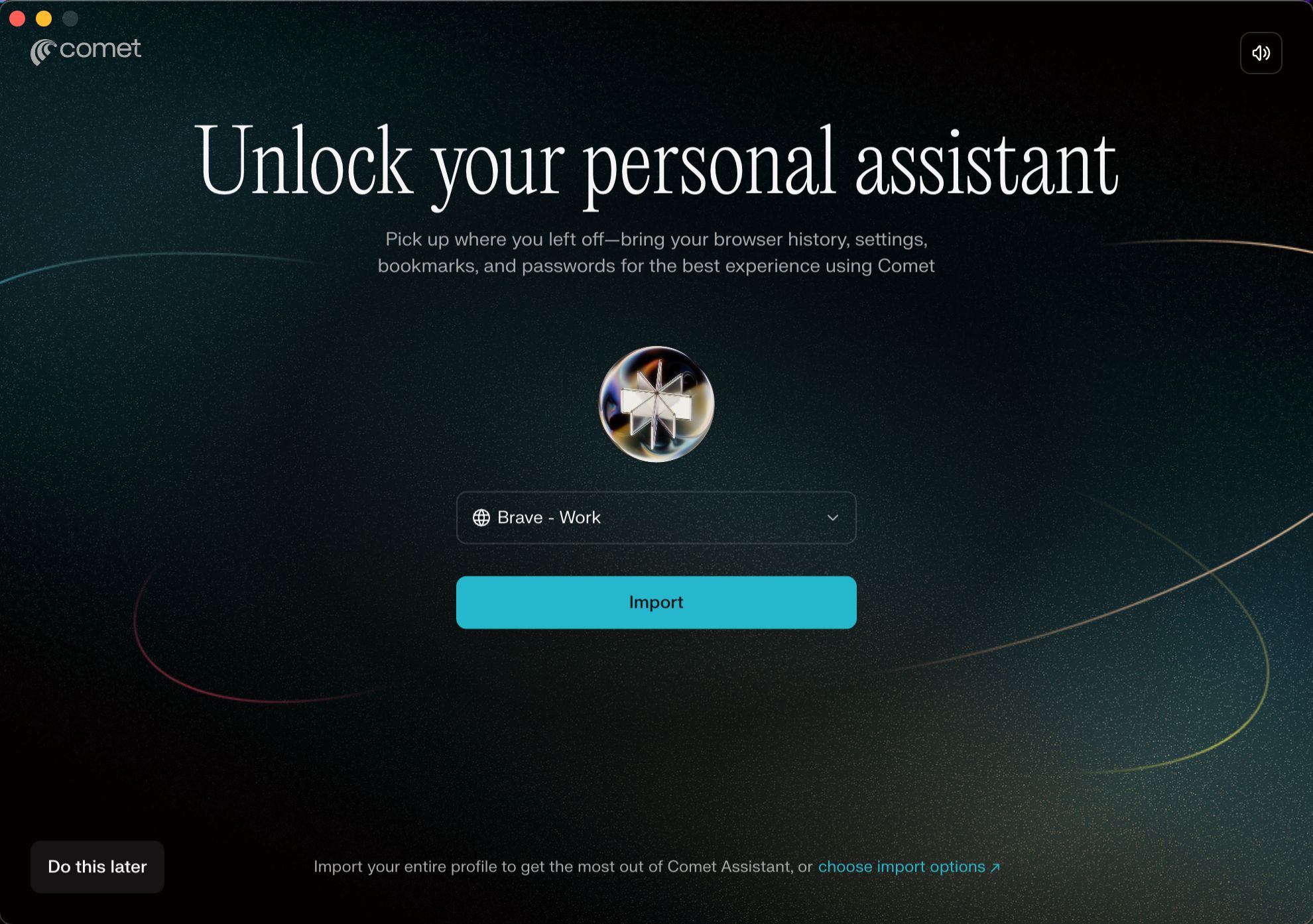 onboarding (Comet)