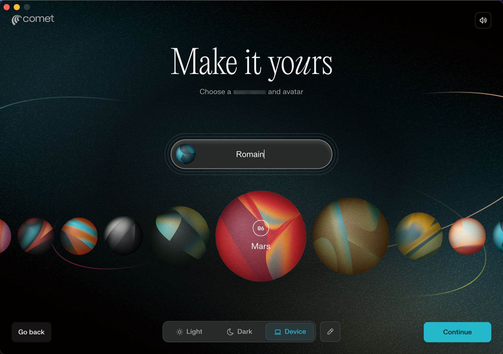 onboarding (Comet)
