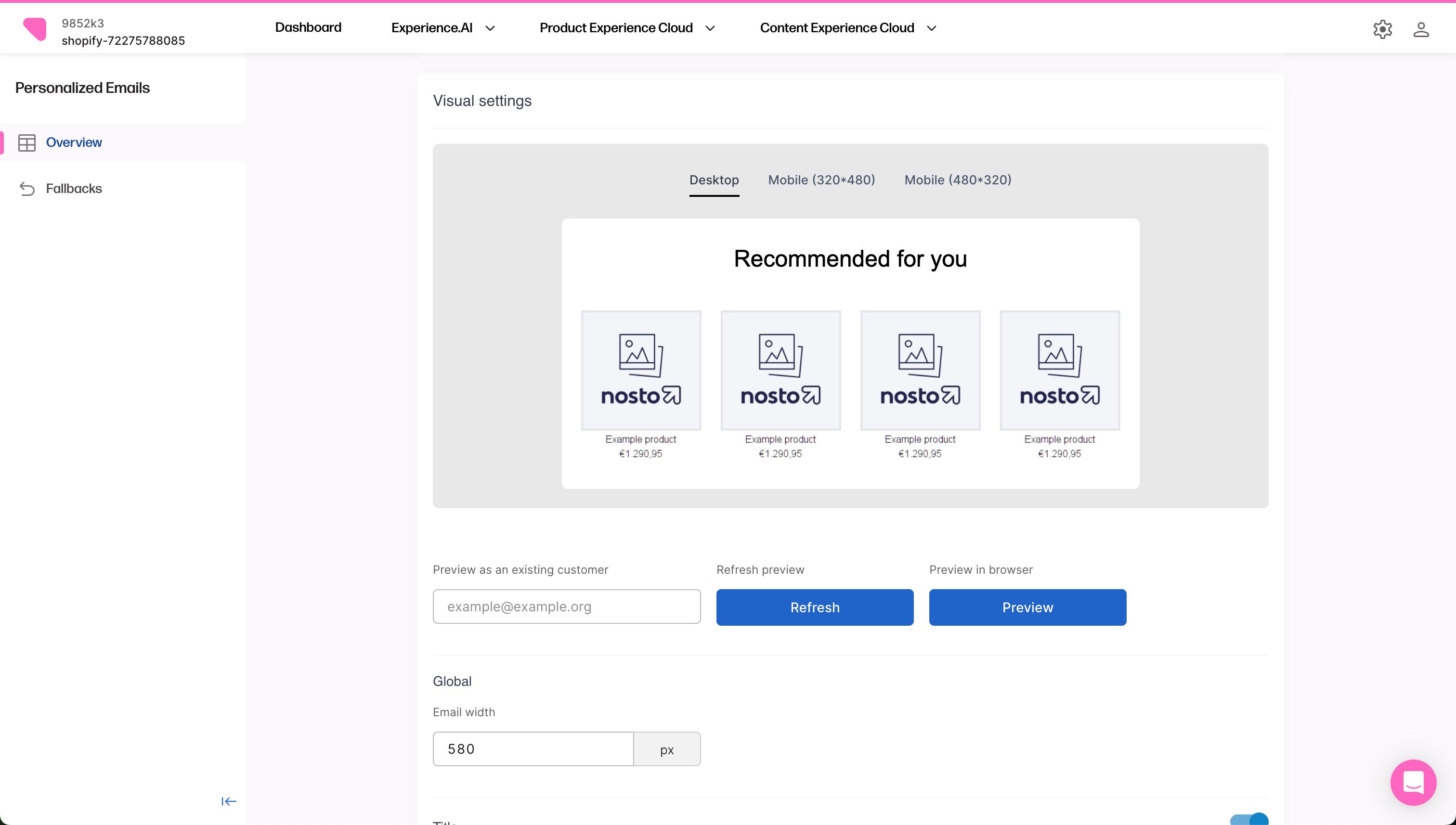 Configuration (Nosto)