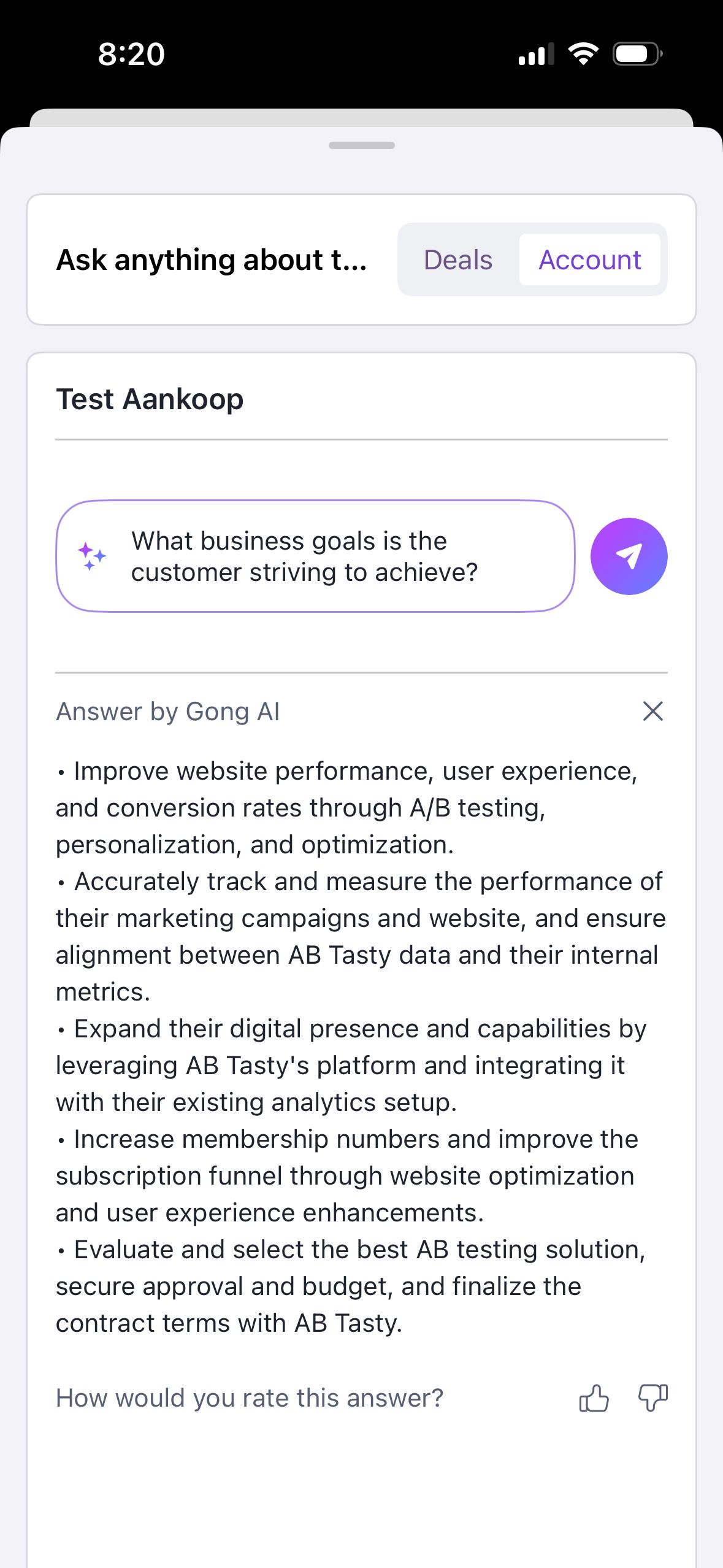 Chat Interface (Gong)