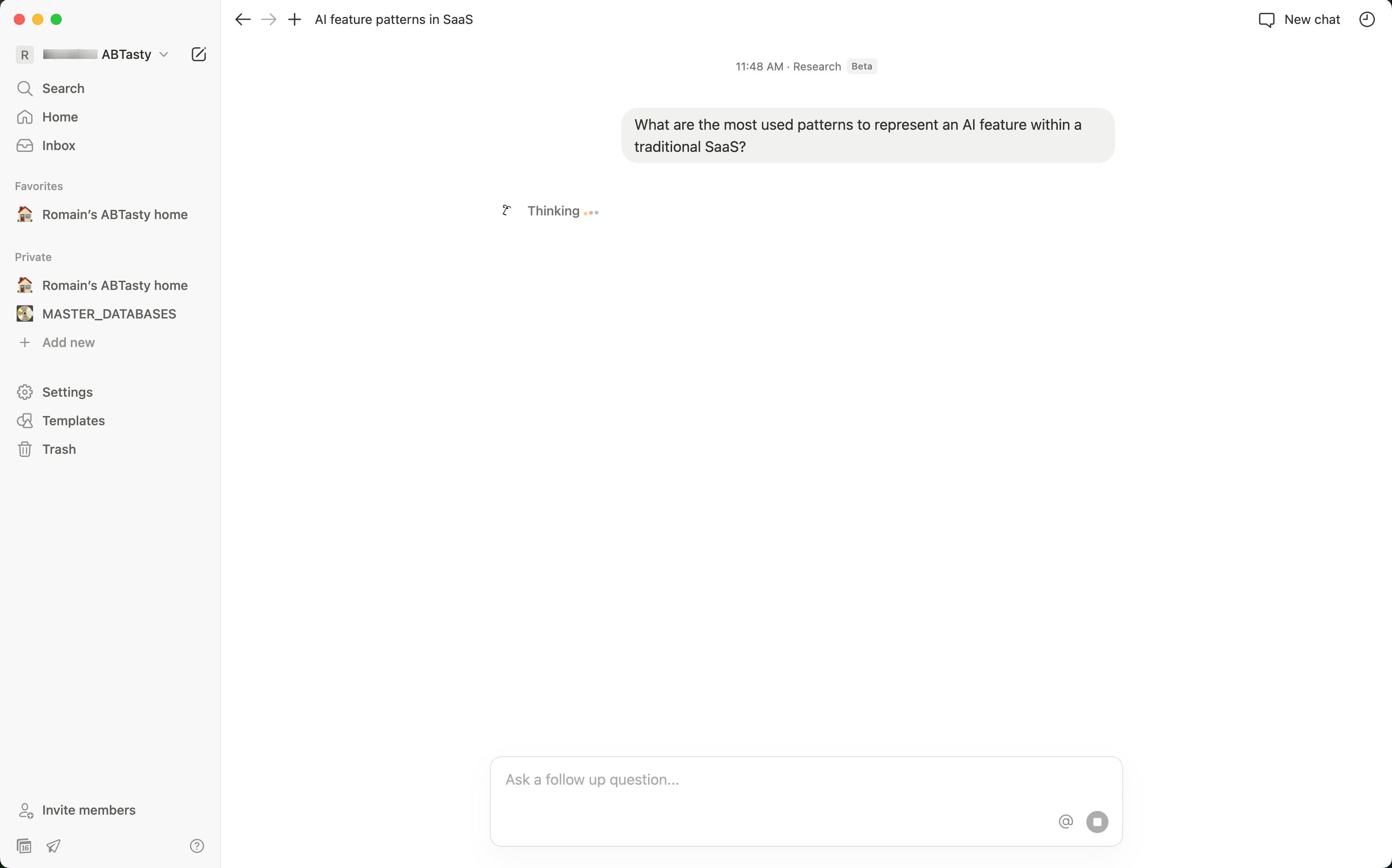 Chat Interface (Notion)