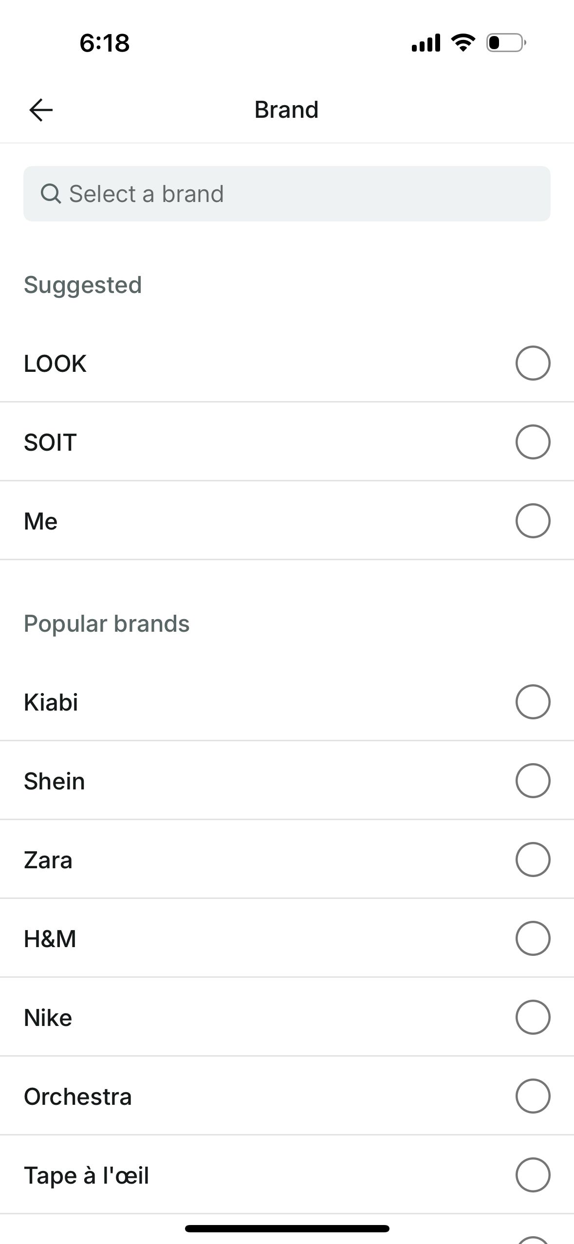 Filter / Search (Vinted)