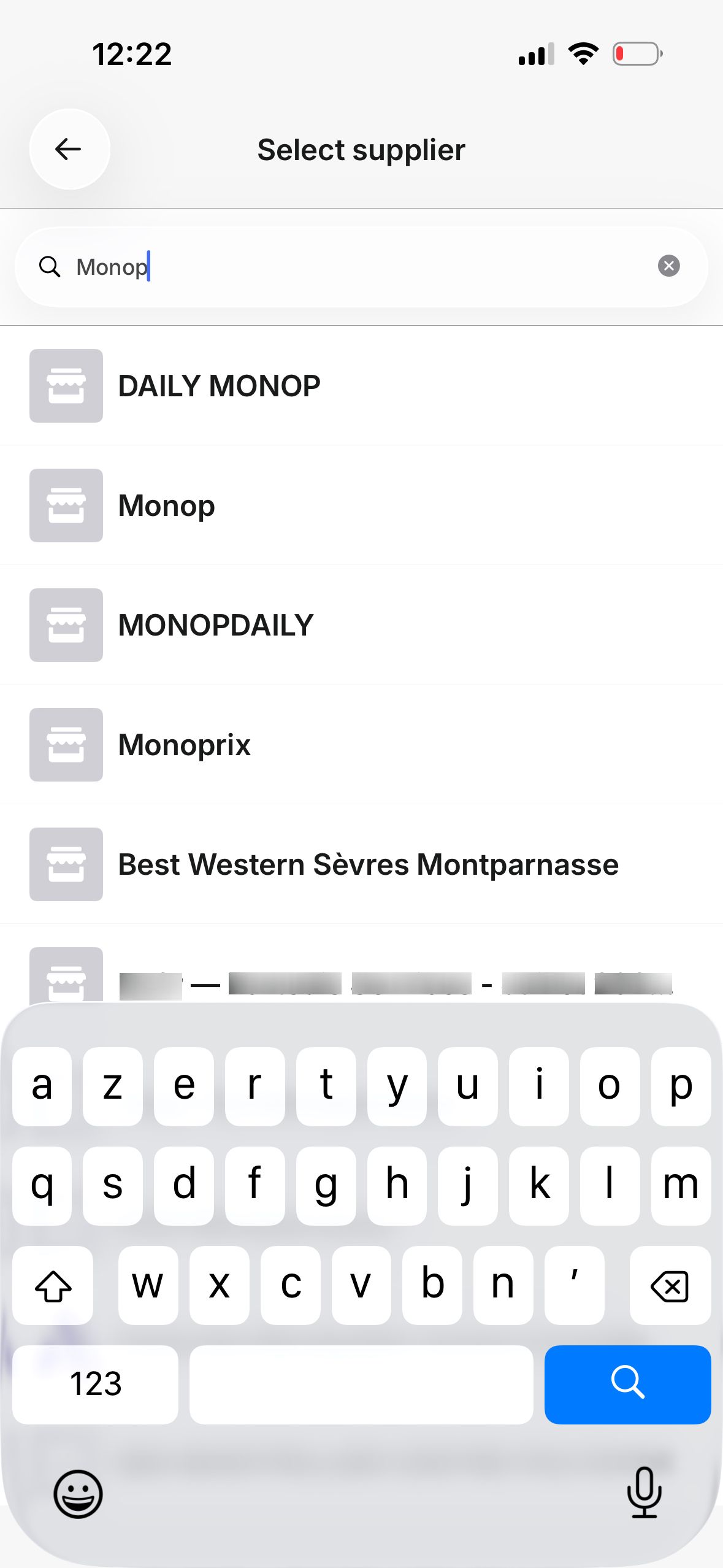 search results (Spendesk)