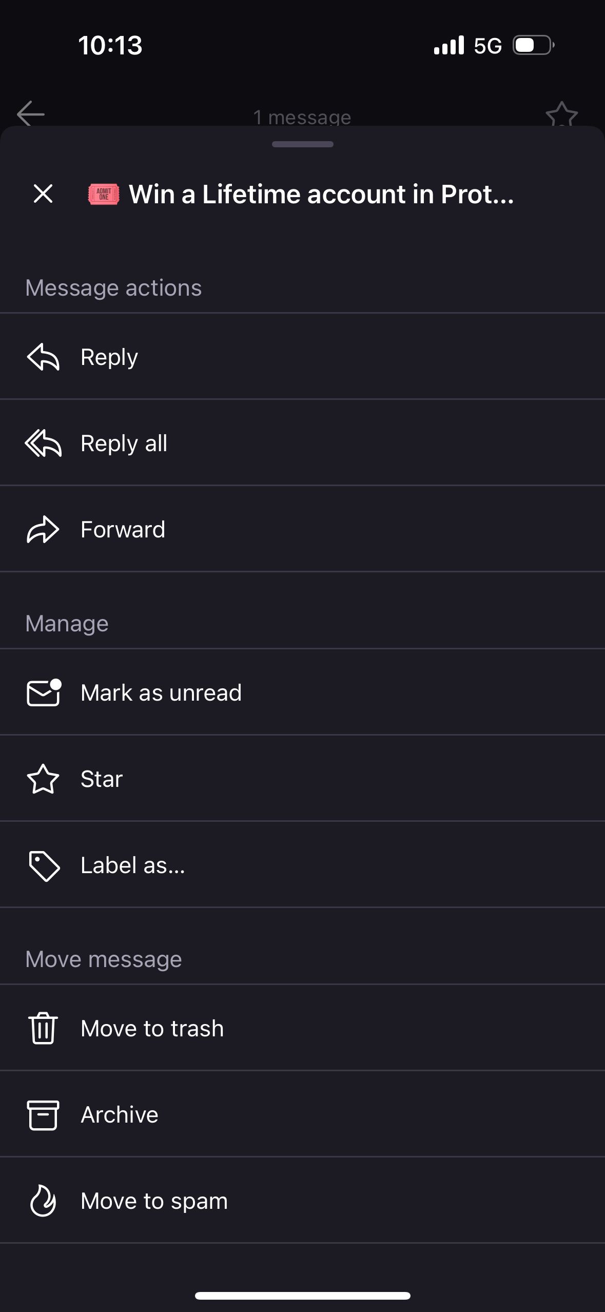 Menu (Proton Mail)