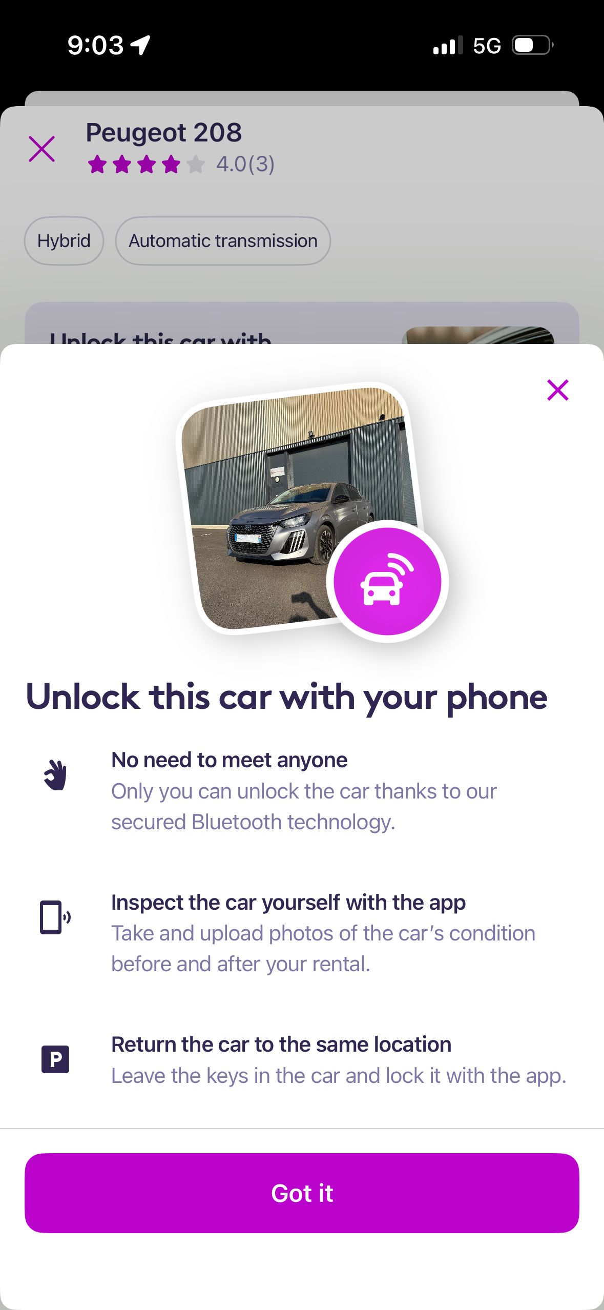 modal (Getaround)