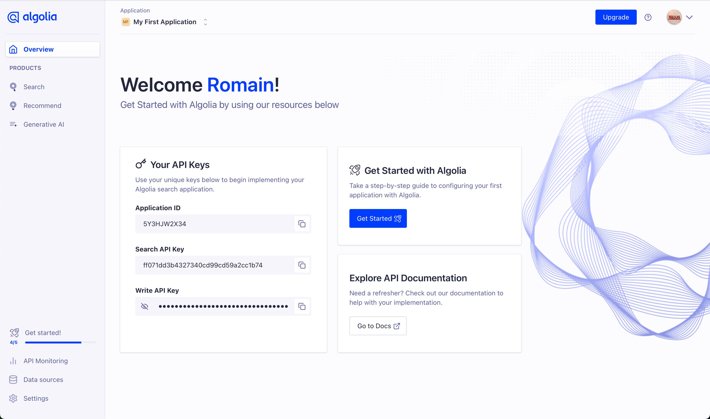 dashboard (Algolia)