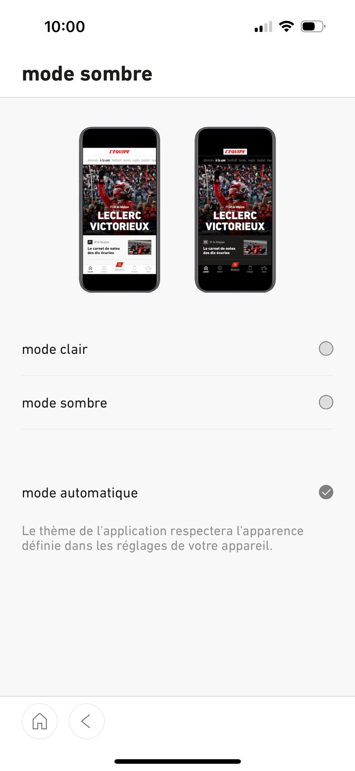 settings (L'Équipe)
