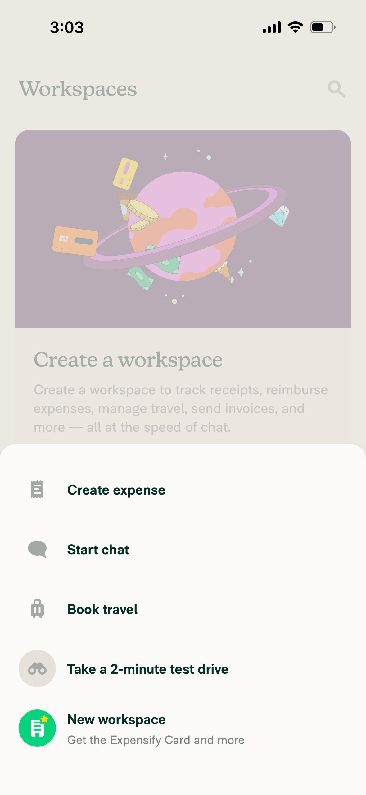 Menu (Expensify)