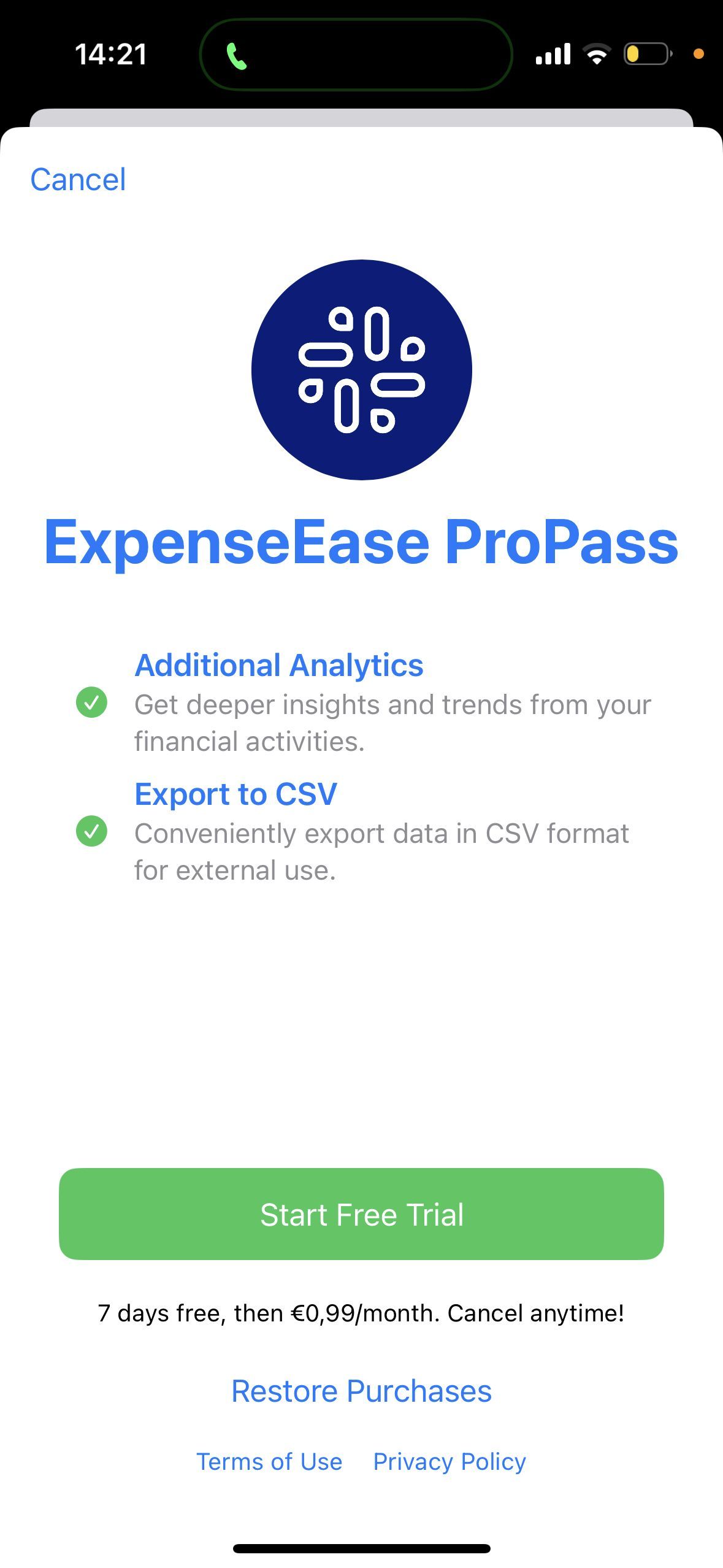 paywall (ExpenseEase ProPass)